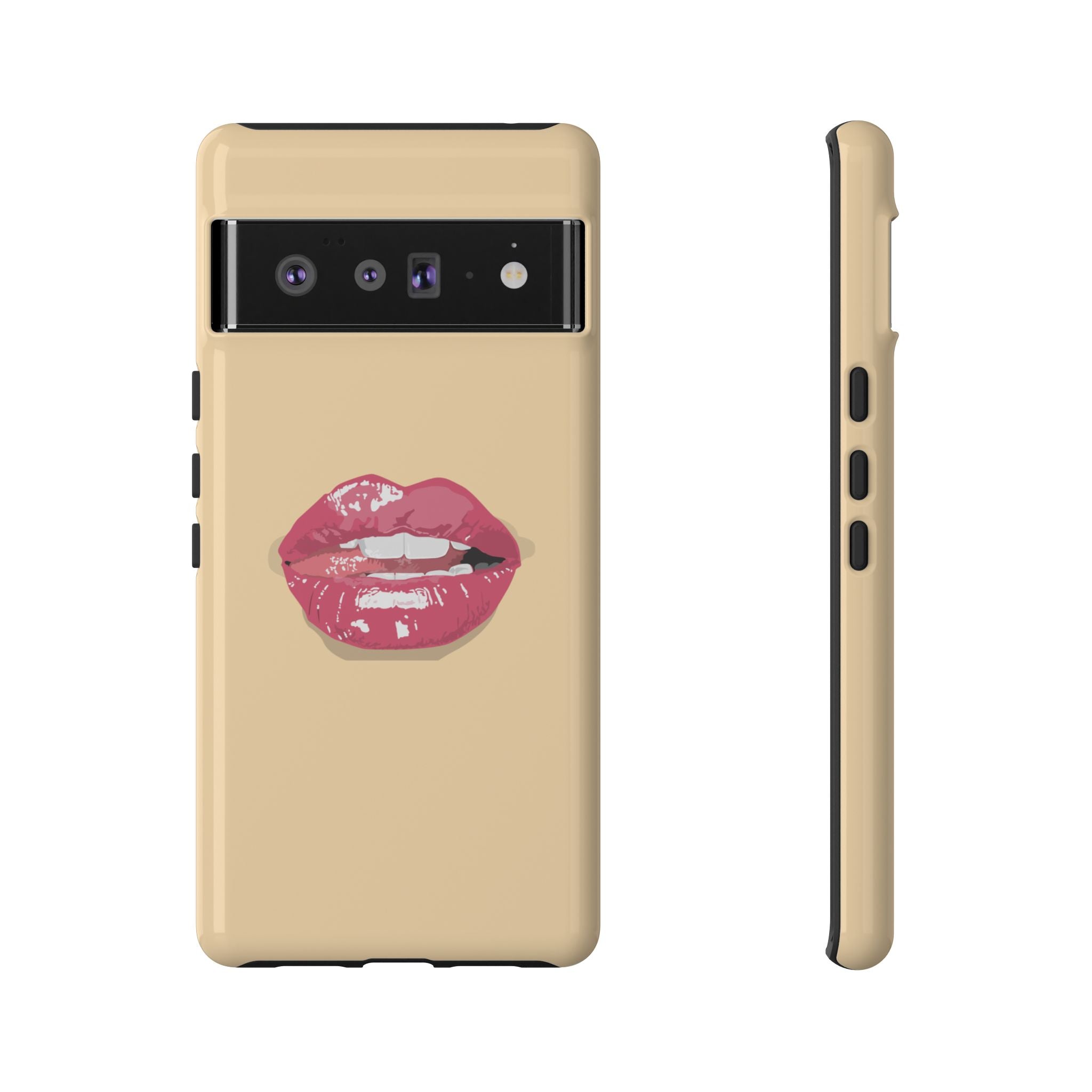 Stylish Phone Case with Lip Print, Trendy Mobile Cover, Fashion Accessory, Gift for Her, Cute Cell Phone Case