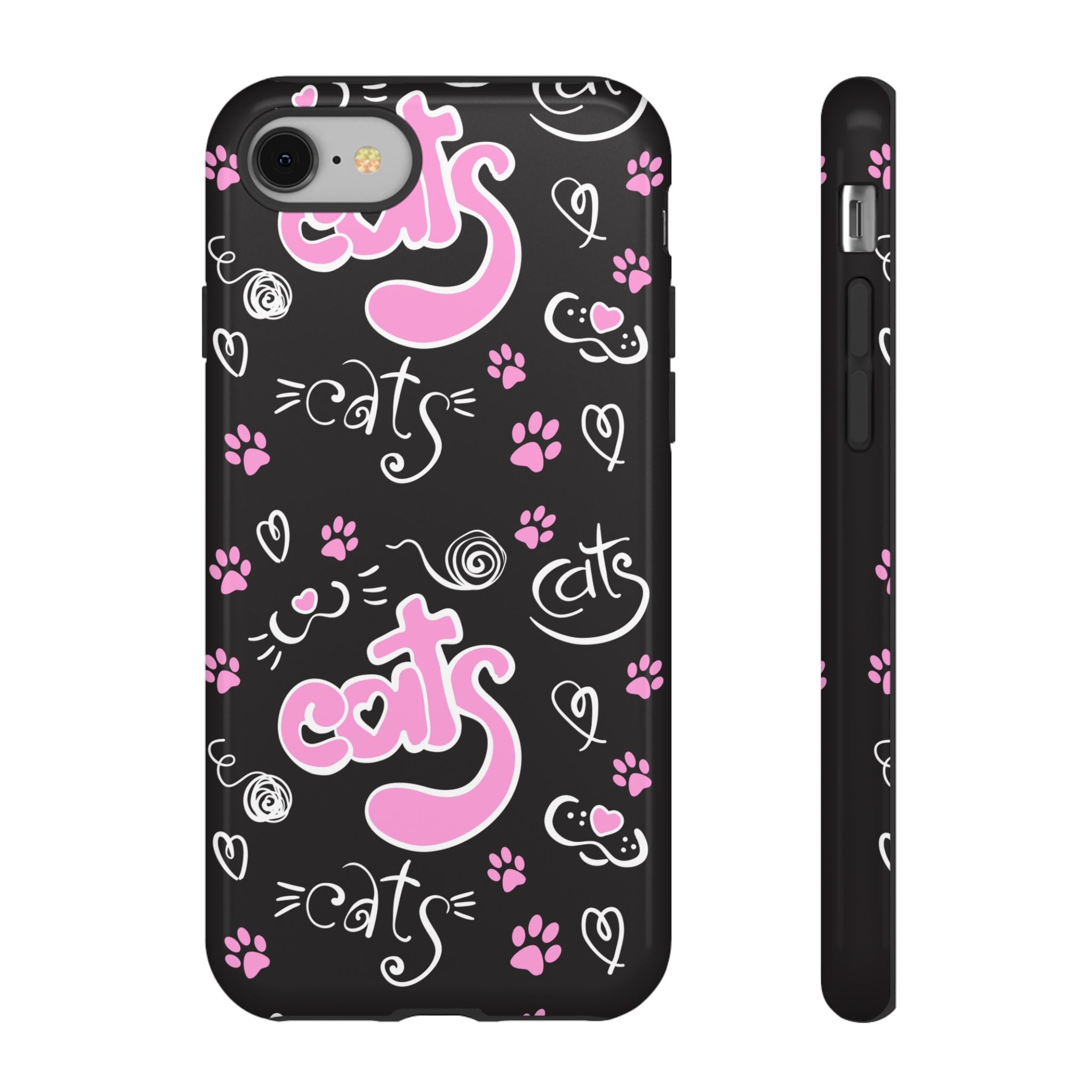 Cute Cat Print Phone Cases, Tough Cases for Cat Lovers, Pet Phone Cover, Gift for Cat Moms, Stylish Phone Accessories