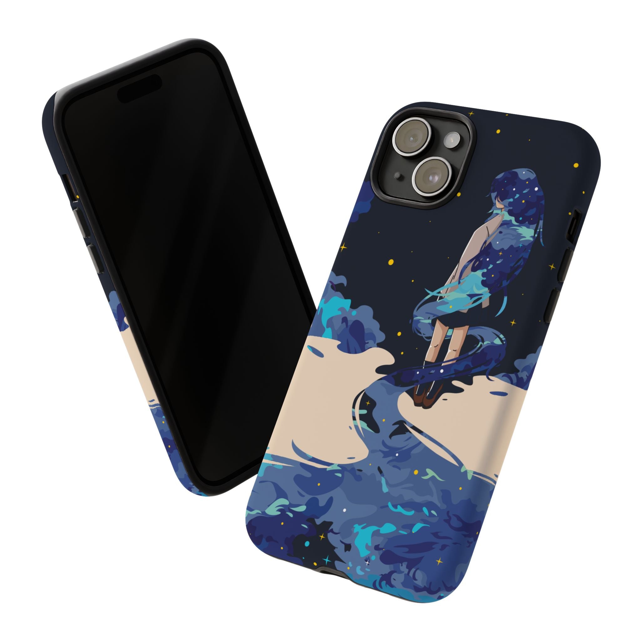 Galaxy-Inspired Phone Case, Celestial Design, Tough Phone Cover, Gift for Space Lovers, Artsy Accessories, Unique Merchandise
