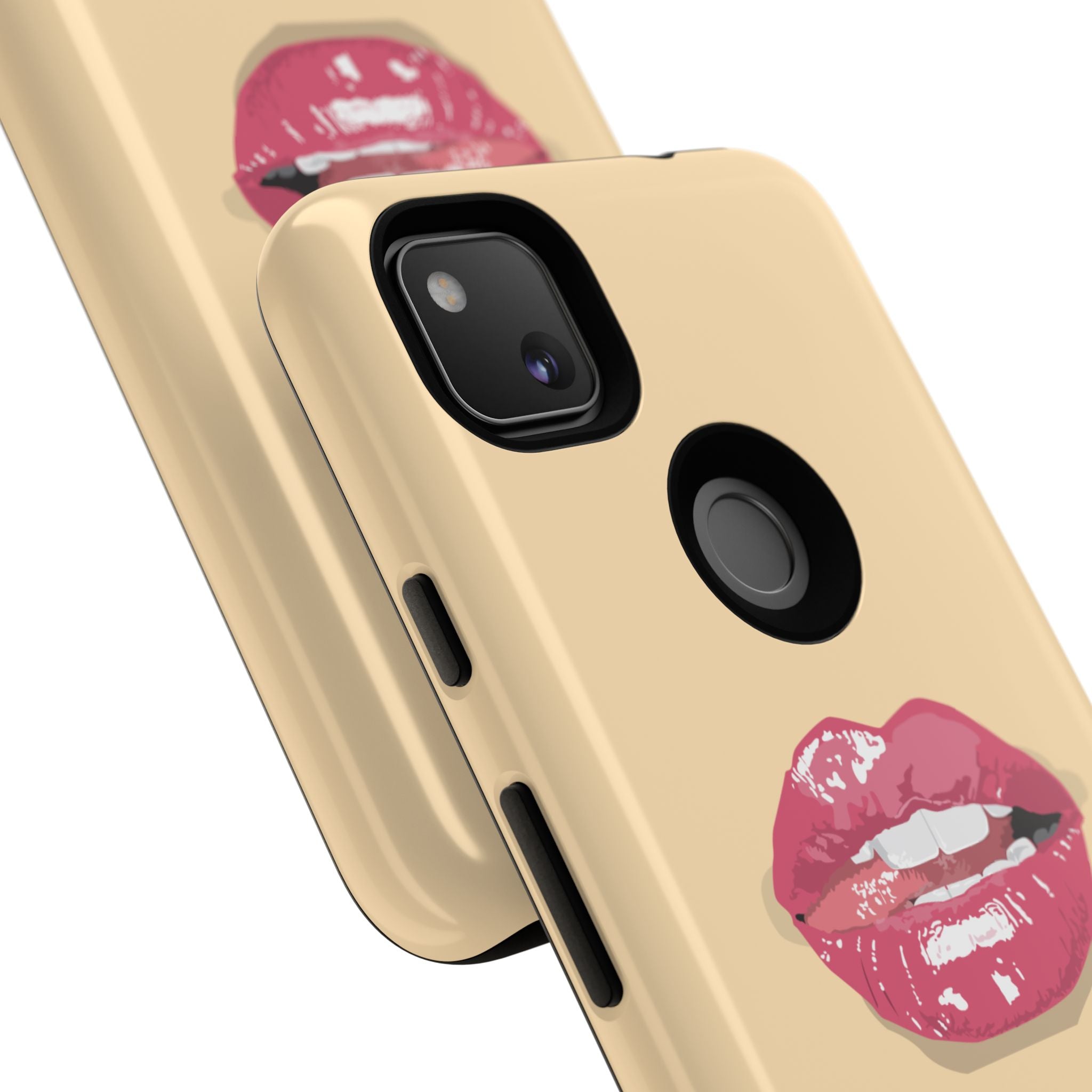 Stylish Phone Case with Lip Print, Trendy Mobile Cover, Fashion Accessory, Gift for Her, Cute Cell Phone Case