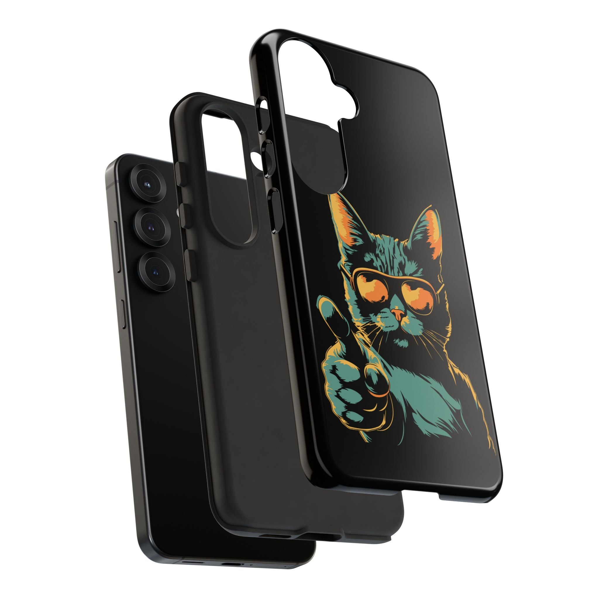Cool Cat Phone Case, Stylish Phone Cover, Pet Lover Gift, Cute Cat Design, Fun Cat Accessories
