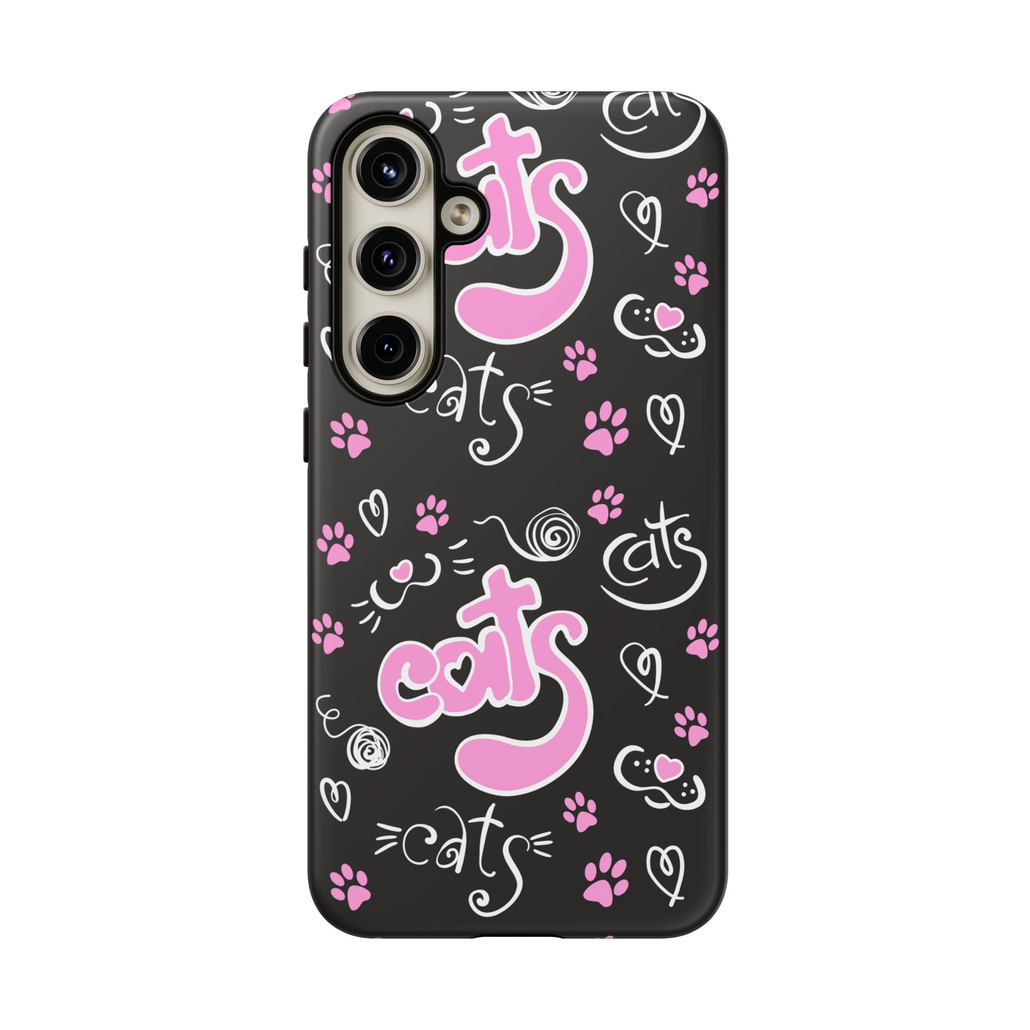 Cute Cat Print Phone Cases, Tough Cases for Cat Lovers, Pet Phone Cover, Gift for Cat Moms, Stylish Phone Accessories