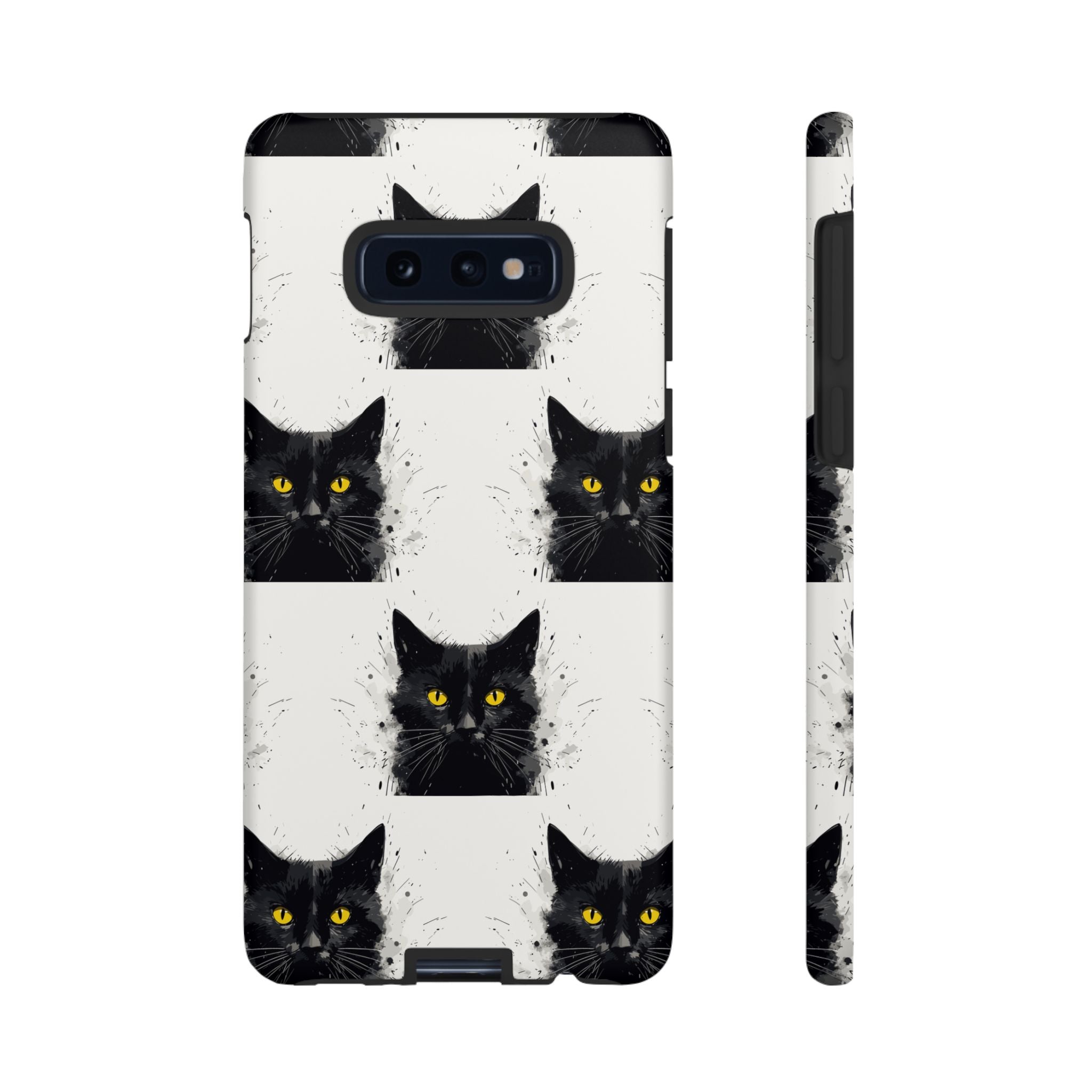 Black Cat Phone Case, Tough Cases, Cat Lover Gift, Unique Design, Halloween, Animal Accessories, Custom Phone Cover