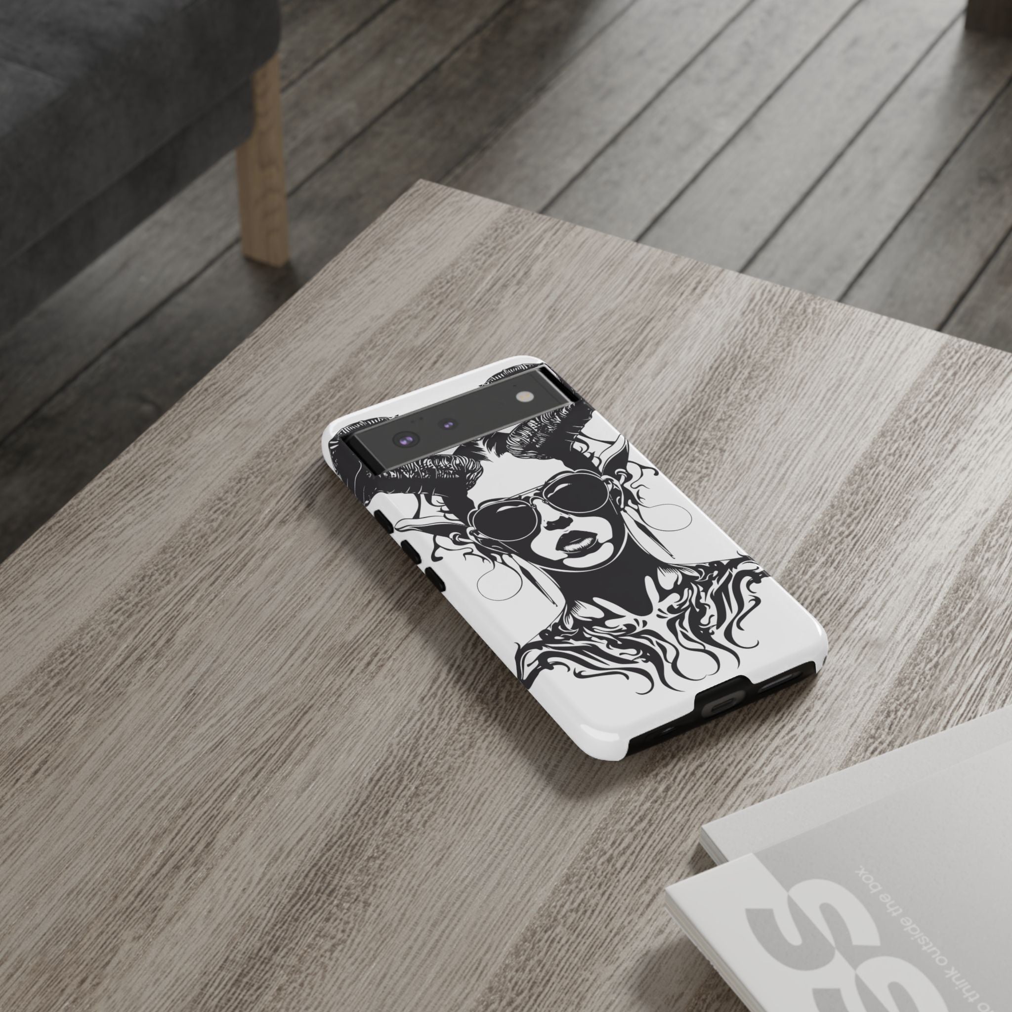 Tough Cases: Stylish Phone Case with Edgy Design, Protective Cover, Gift for Her, Trendy Accessories, Unique Art, Holiday Present