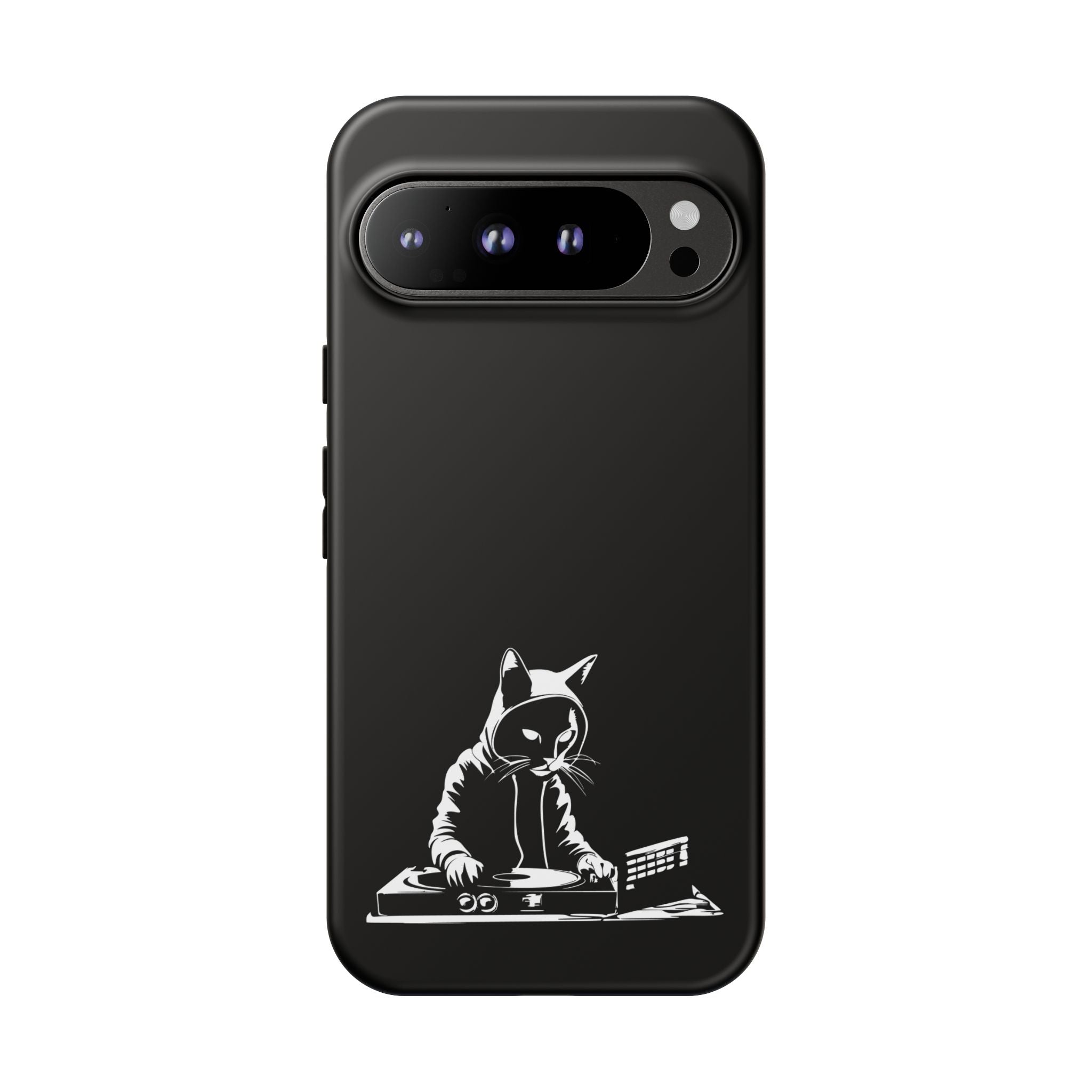 Cat DJ Phone Case | Stylish Tough Cases for Music Lovers, Gift for Cat Owners, Unique Phone Accessory, Cool Tech Gear