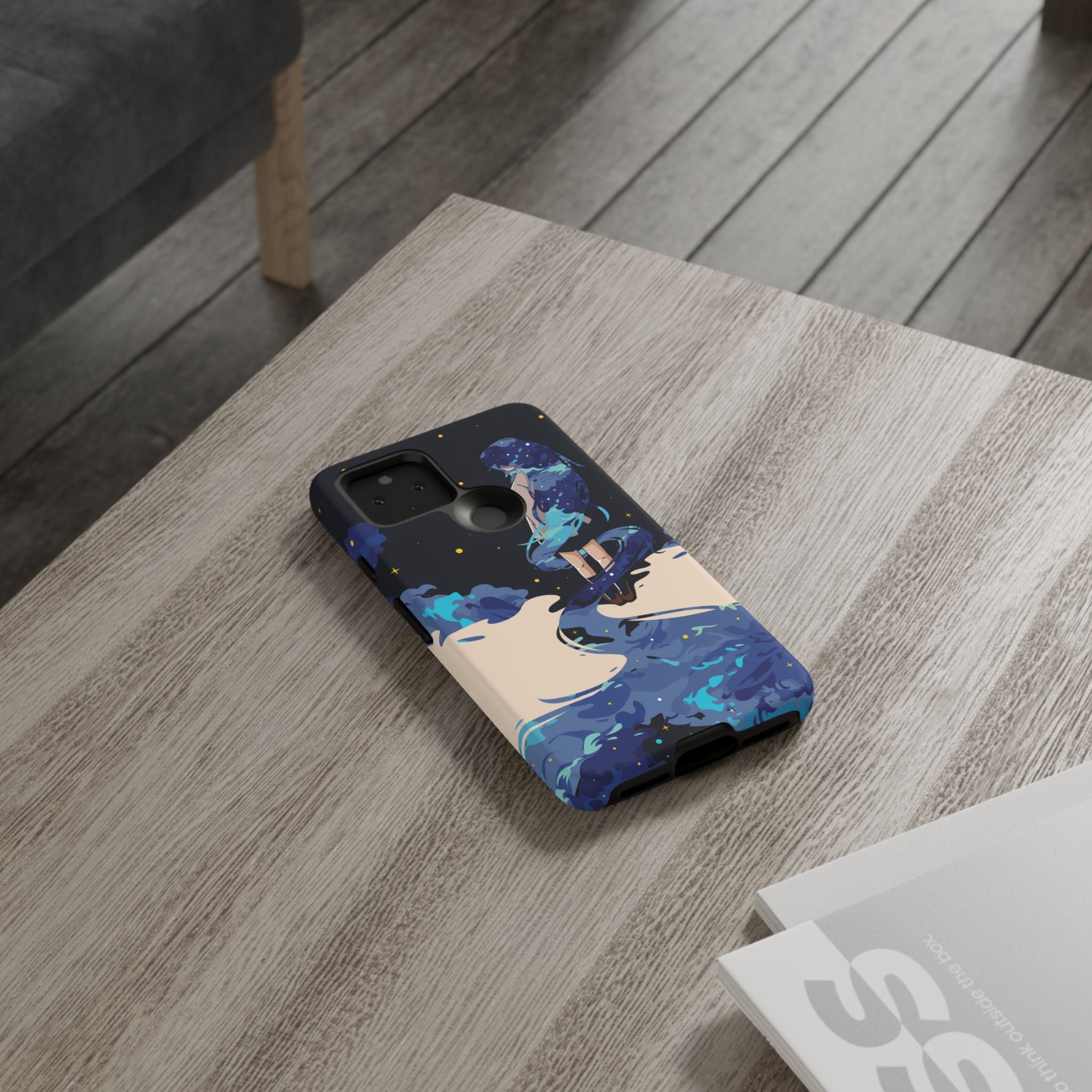 Galaxy-Inspired Phone Case, Celestial Design, Tough Phone Cover, Gift for Space Lovers, Artsy Accessories, Unique Merchandise