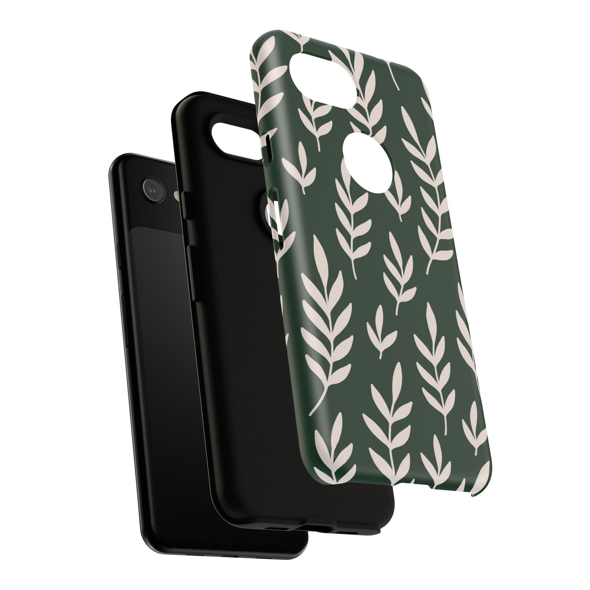 Leafy Phone Case, Tough Cases for Nature Lovers, Green Leaf Design, Eco-Friendly, Stylish Mobile Cover, Gift for Her