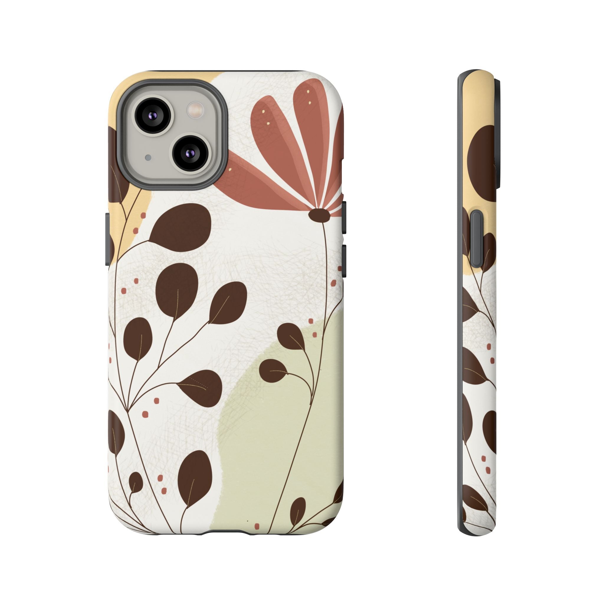 Floral Phone Case - Stylish Tough Cases for Women, Trendy Phone Cover, Gift for Her, Birthday Present, Everyday Use