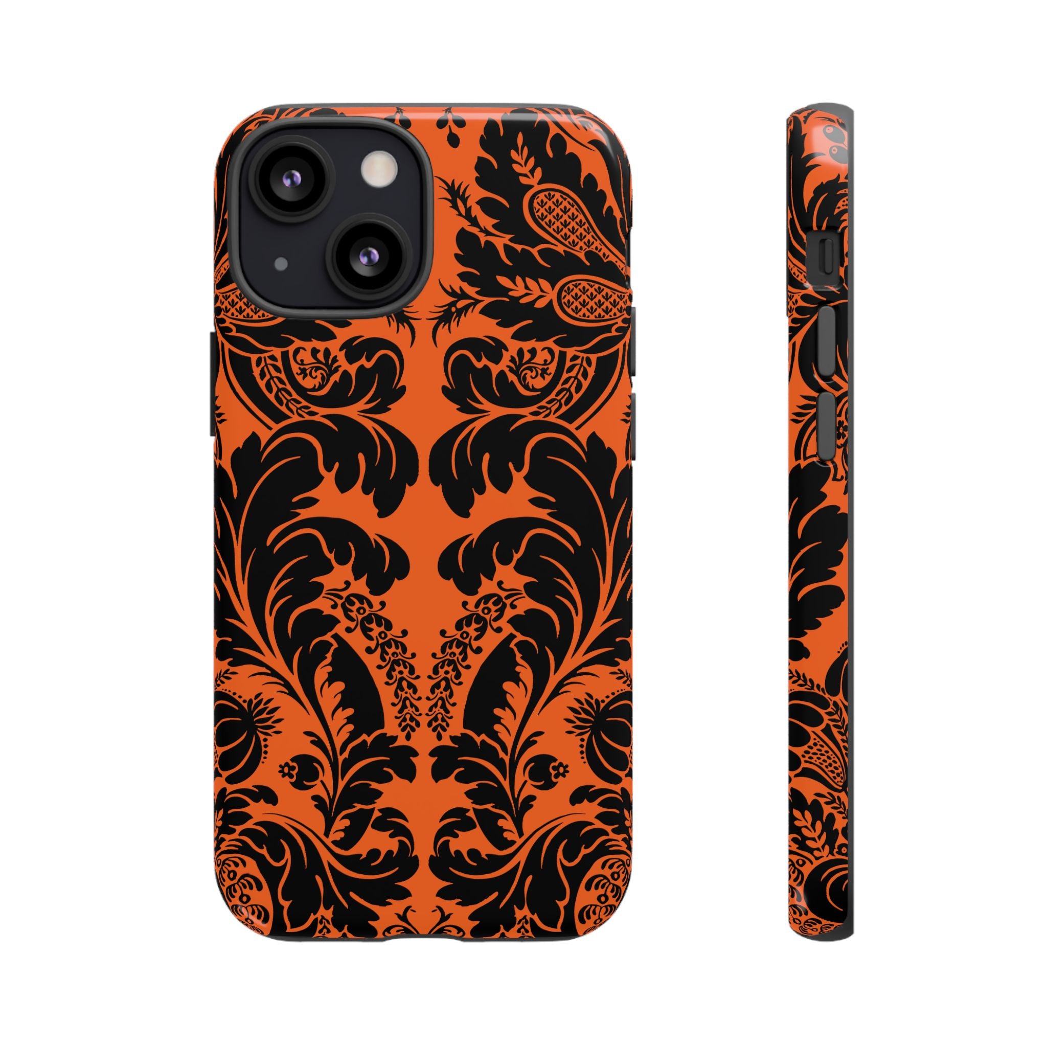 Elegant Phone Case with Orange Floral Design | Tough Cases, Smartphone Cover, Gift for Her, Floral Patterns, Stylish Accessories