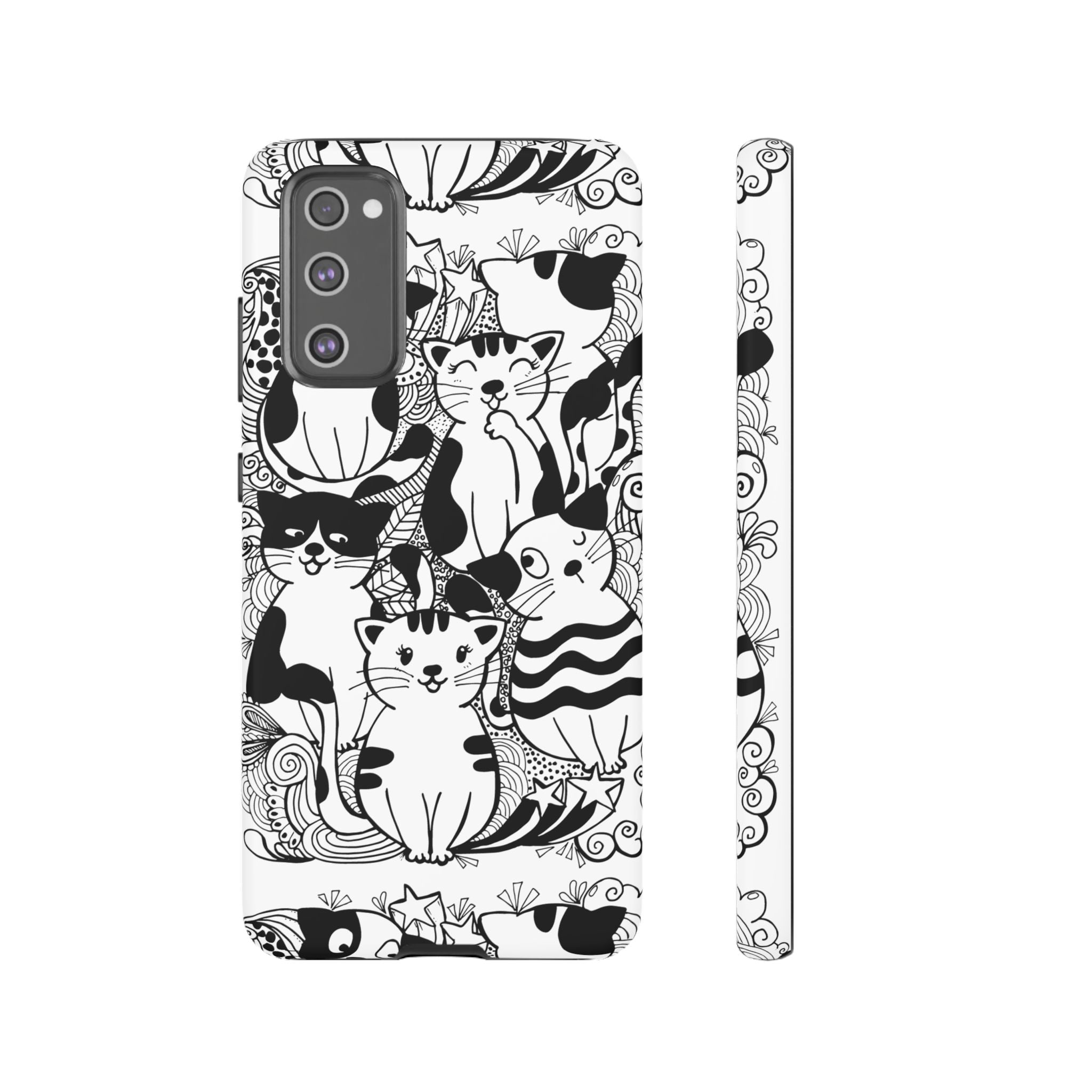 Cat-Themed Phone Case, Cute Cat Art, Pet Lover Gift, Birthday Present, Unique Cat Decor, Fun Tech Accessories, Animal Lover Case
