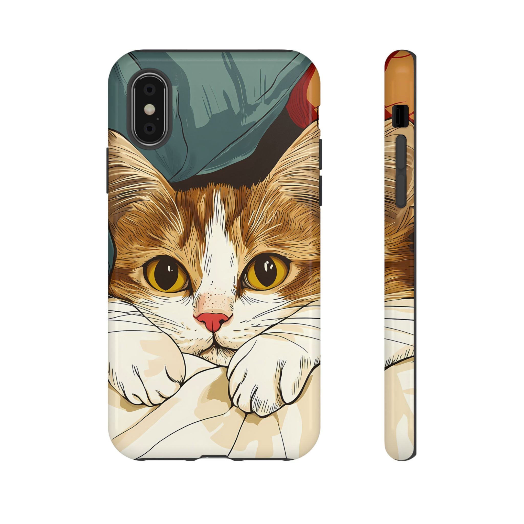 Cute Cat Phone Case - Ideal for Cat Lovers, Pet Owners, Birthday Gifts, Smartphone Accessories, Funny Pet Humor