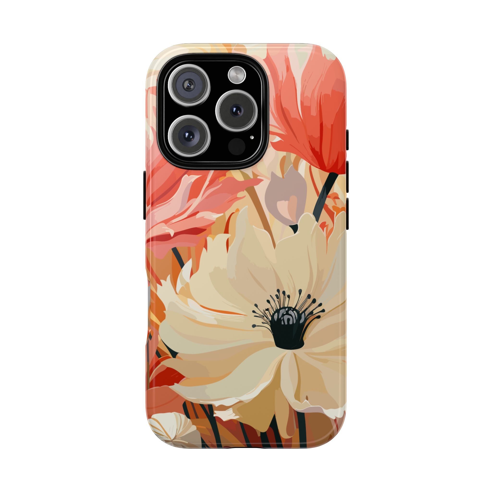 Floral Phone Case, Tough Protective Cover for Floral Lovers, Perfect Gift for Friends, Spring Celebration, Art Lovers Gift