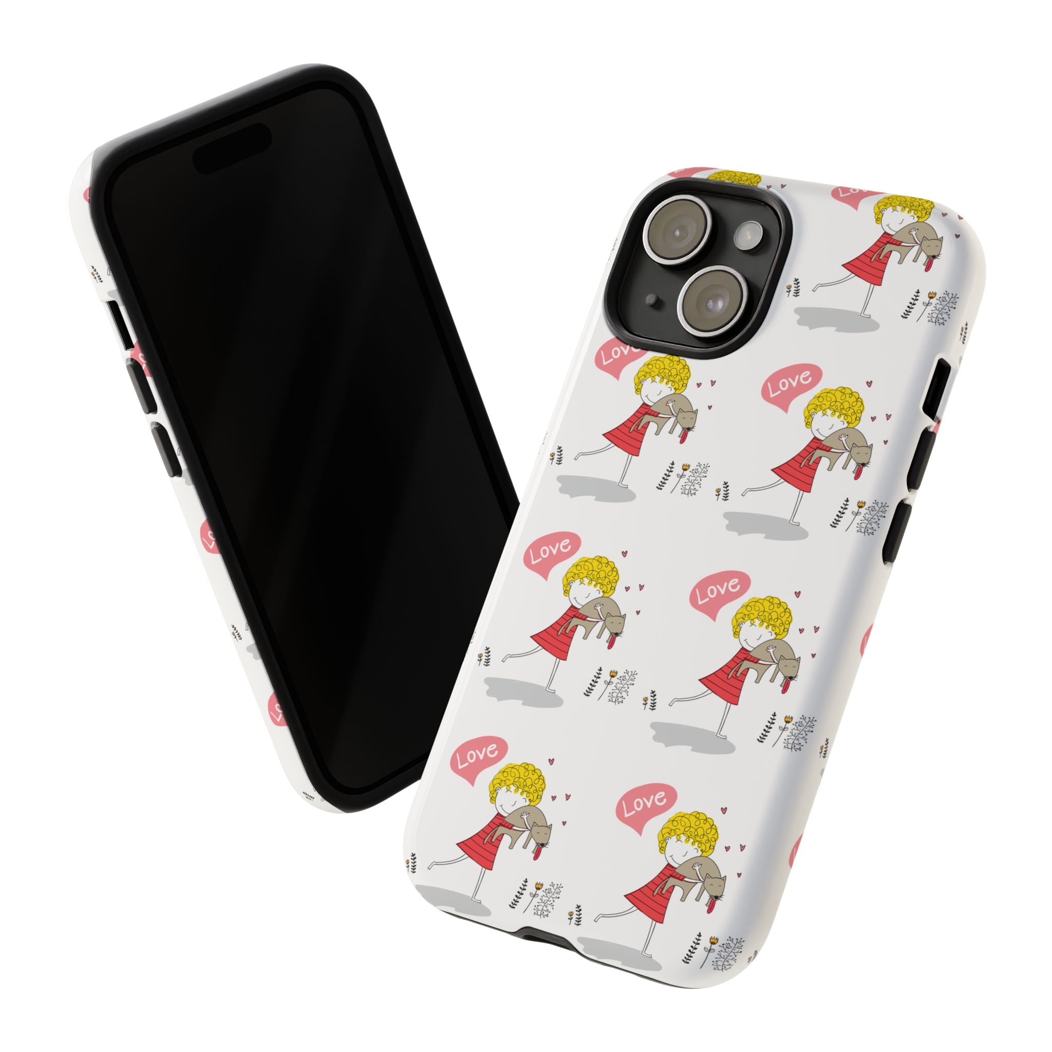 Love-Themed Phone Case | Cute Pet Lover Accessory, Perfect Gift for Birthdays, Anniversaries, Animal Lovers, Valentine's Day
