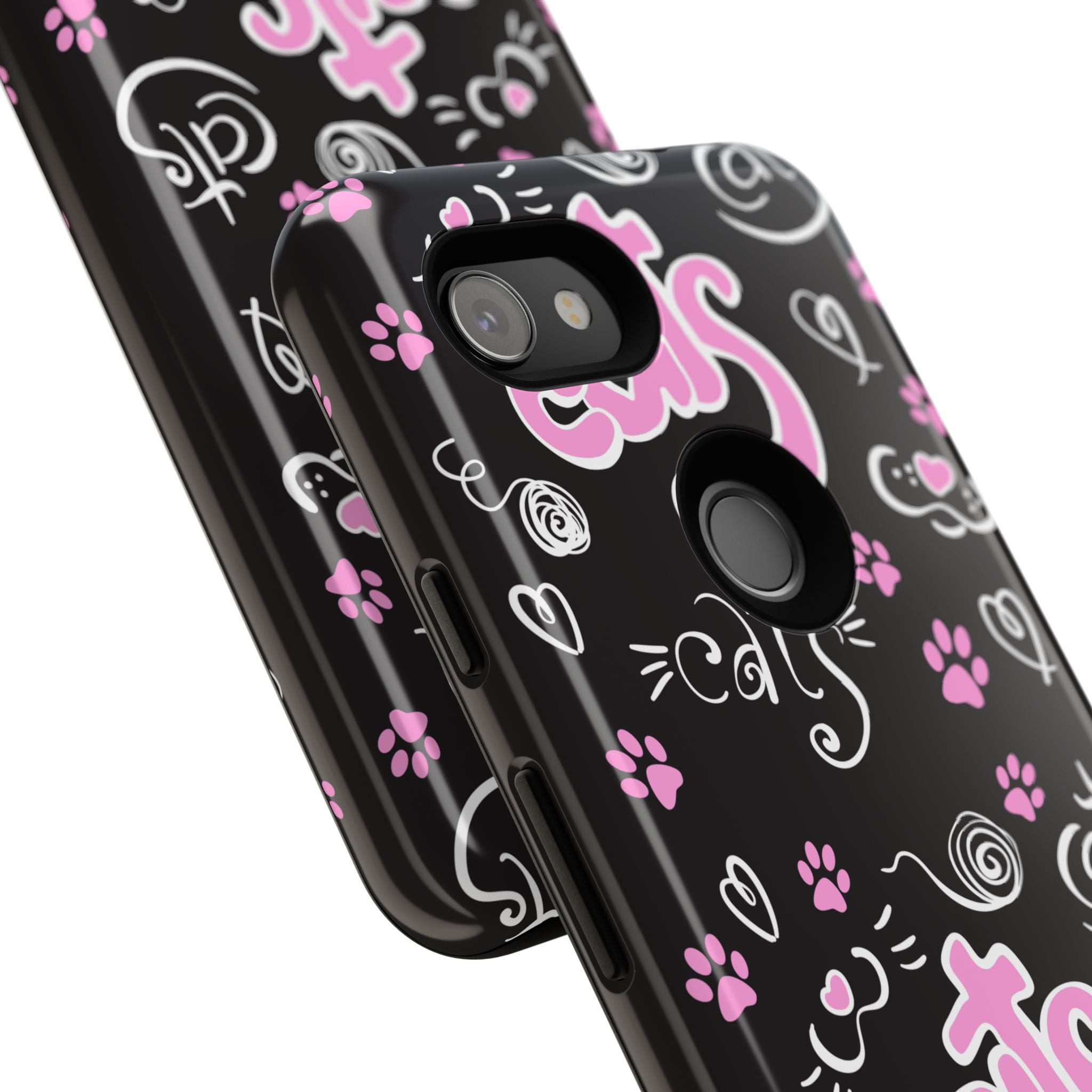 Cute Cat Print Phone Cases, Tough Cases for Cat Lovers, Pet Phone Cover, Gift for Cat Moms, Stylish Phone Accessories