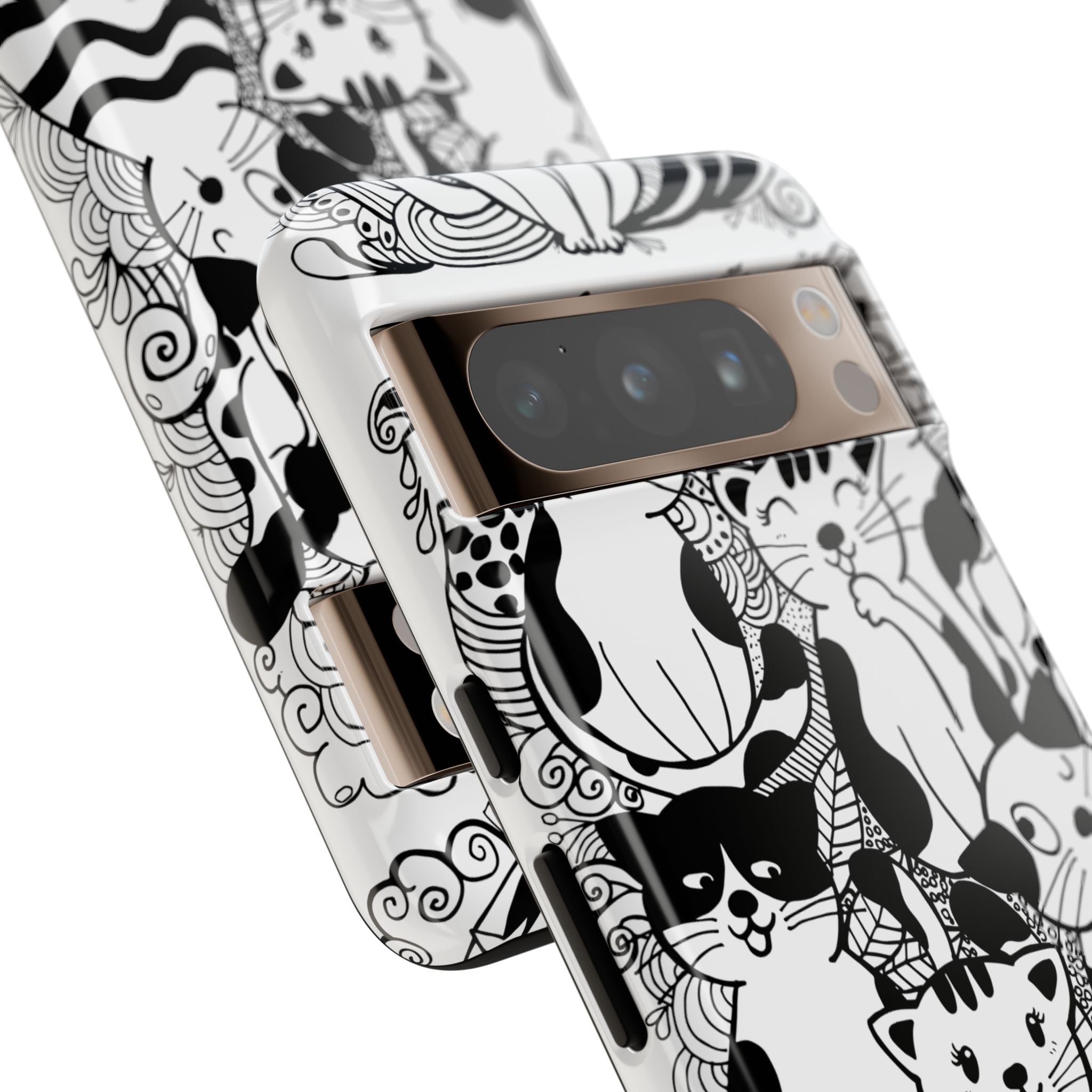 Cat-Themed Phone Case, Cute Cat Art, Pet Lover Gift, Birthday Present, Unique Cat Decor, Fun Tech Accessories, Animal Lover Case