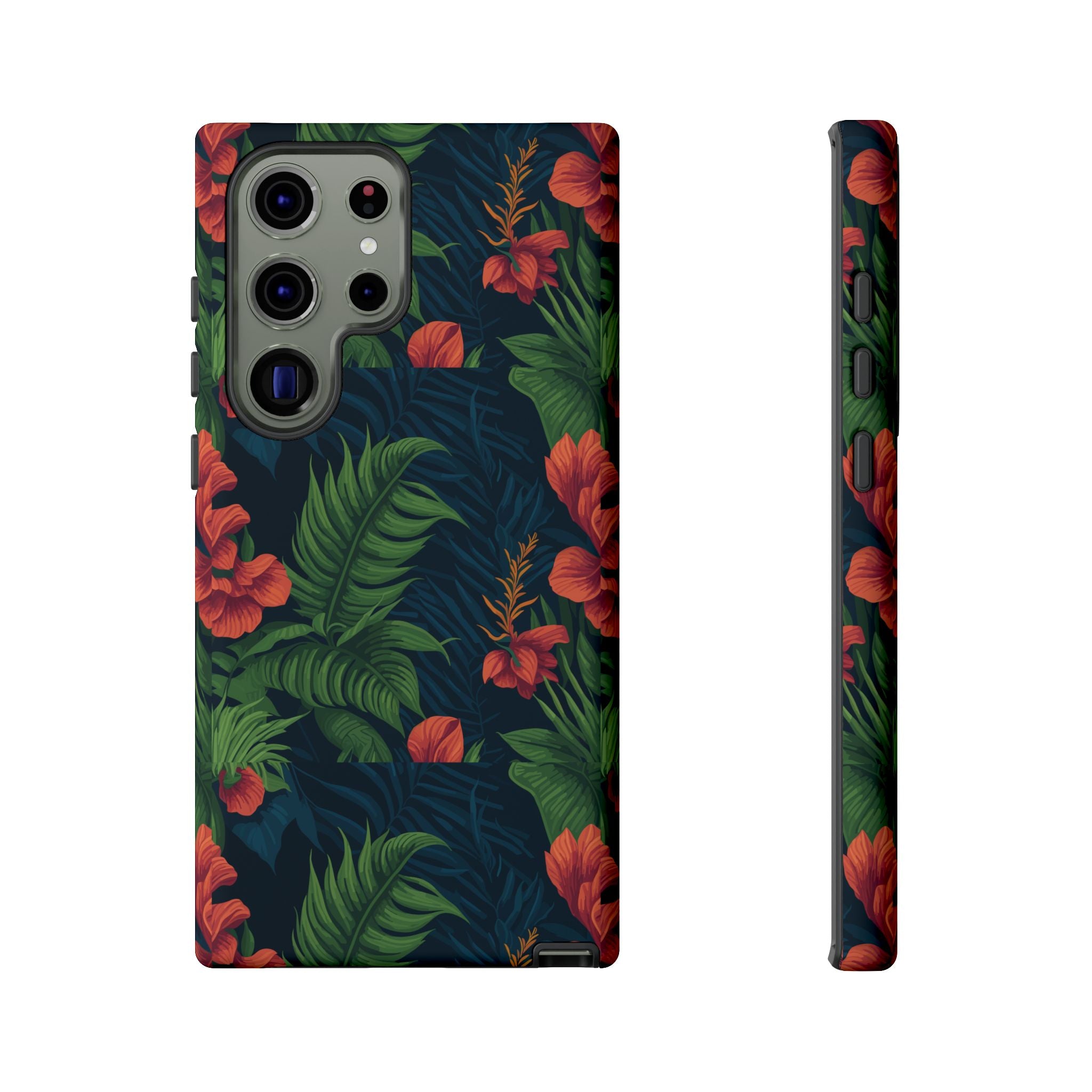 Tropical Phone Case with Floral Design, Eco-Friendly Protection for Summer Vibes, Ideal Gift for Nature Lovers, Vibrant Background