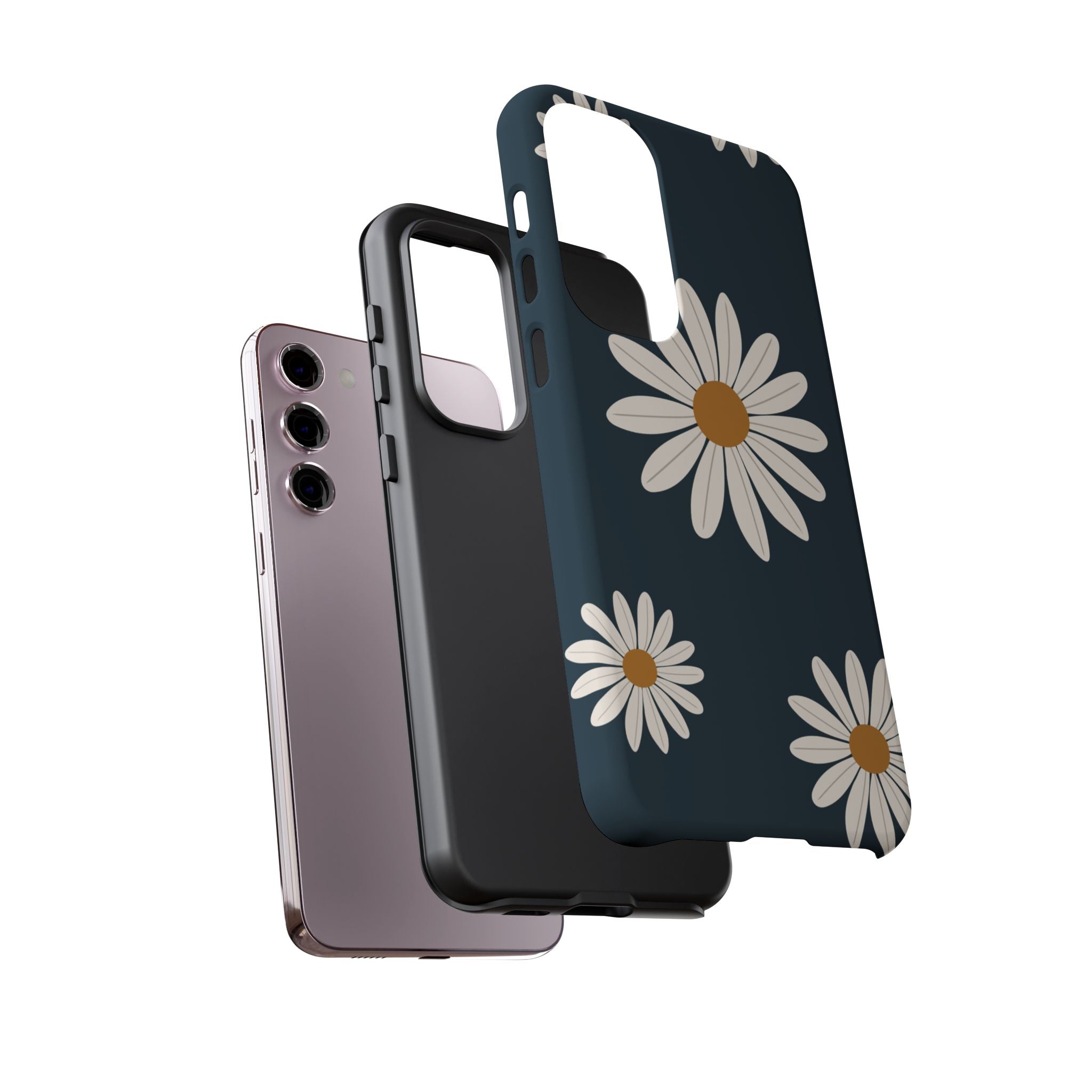 Daisy Phone Case, Floral Phone Cover, Tough Phone Case, Gift for Flower Lovers, Smartphone Accessory, Spring Design