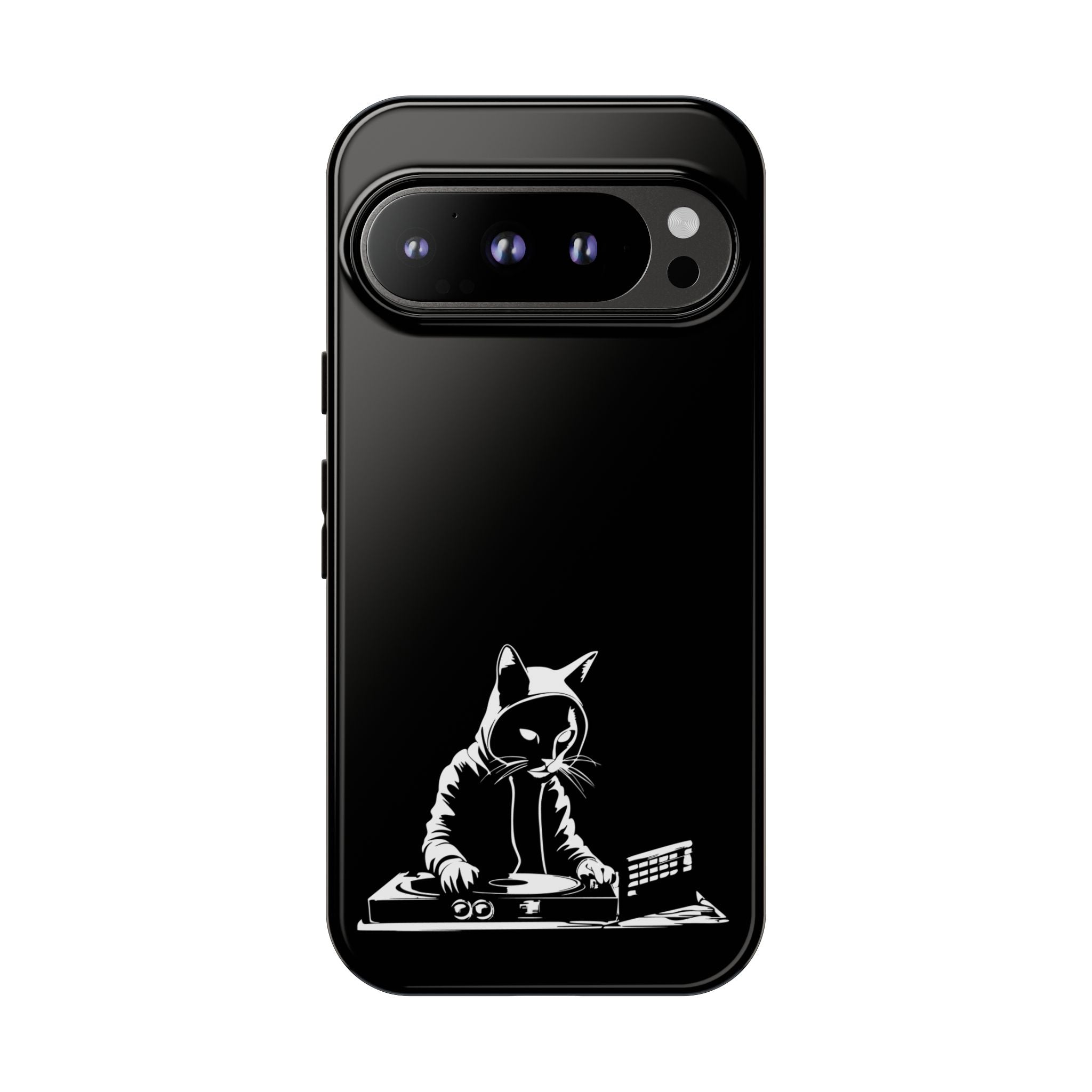 Cat DJ Phone Case | Stylish Tough Cases for Music Lovers, Gift for Cat Owners, Unique Phone Accessory, Cool Tech Gear