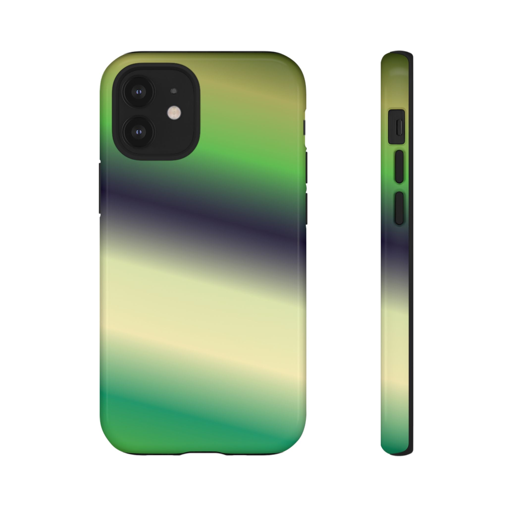 Gradient Phone Case - Tough Cases, Unique Cell Phone Cover, Stylish Tech Accessories, Green and Black Gradient, Perfect Gift