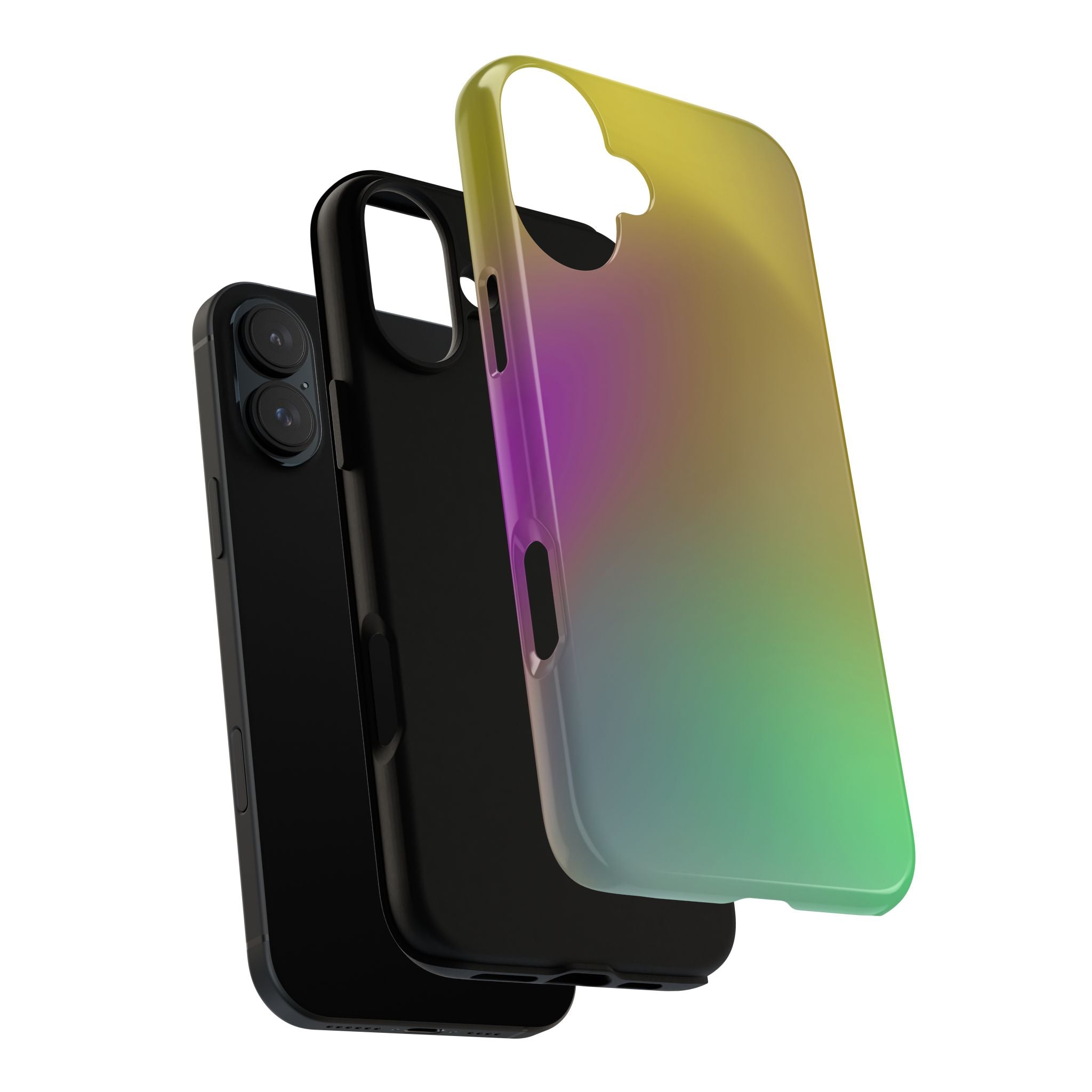 Vibrant Phone Case, Tough Cases, Colorful Phone Cover, Durable Mobile Case, Yellow Green Gradient Design