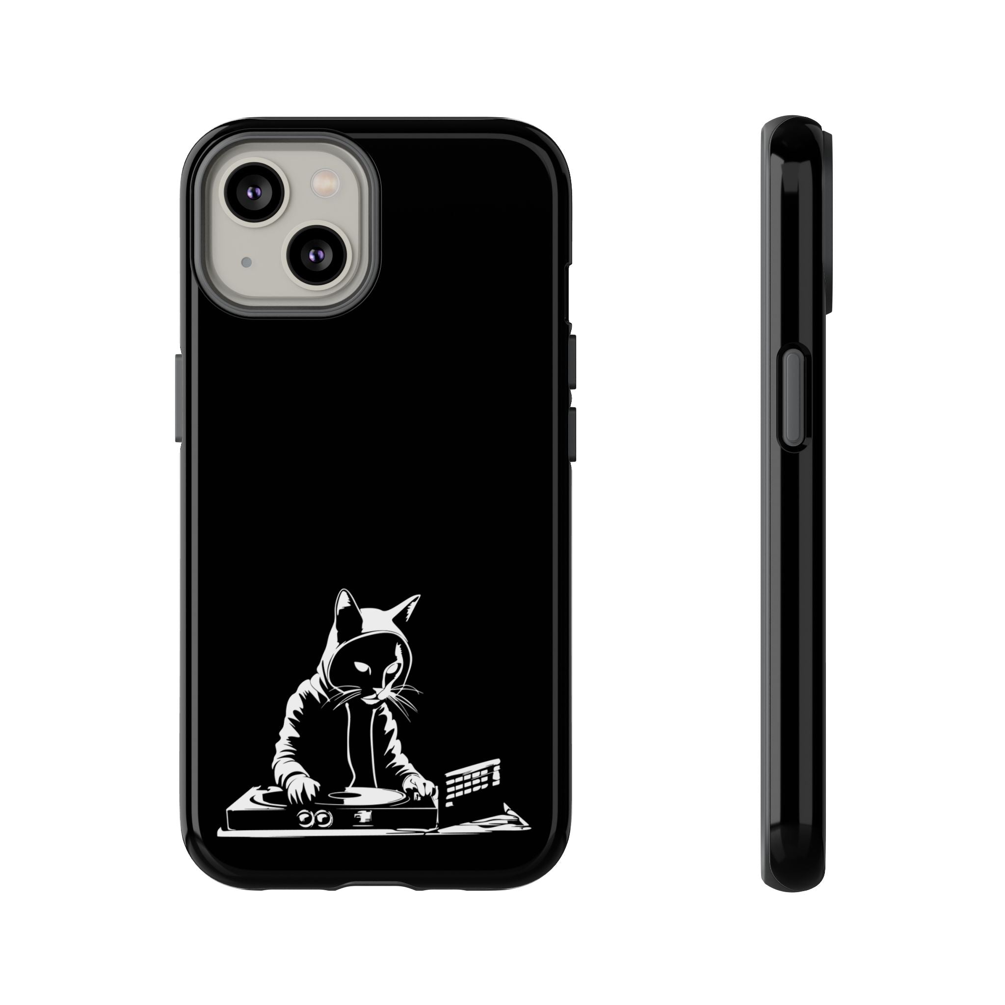 Cat DJ Phone Case | Stylish Tough Cases for Music Lovers, Gift for Cat Owners, Unique Phone Accessory, Cool Tech Gear