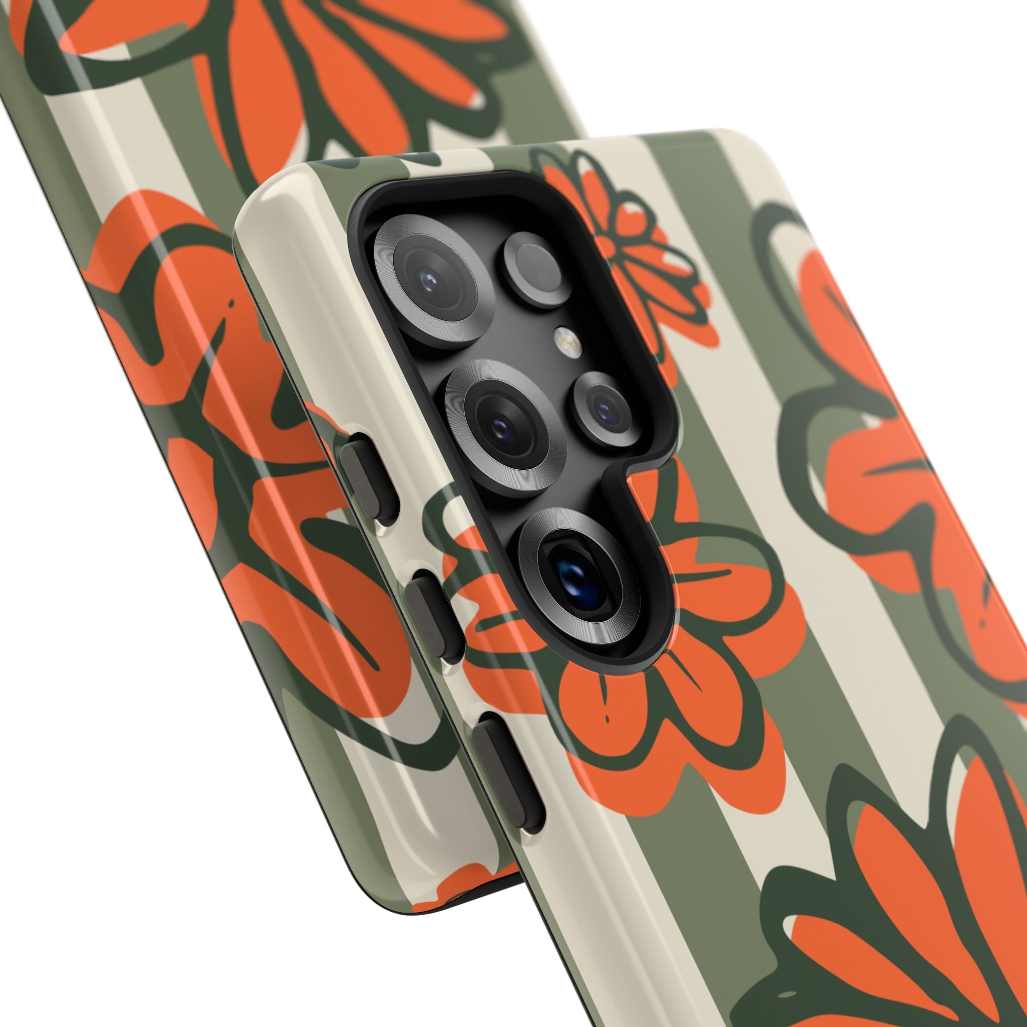 Floral Tough Phone Case - Trendy Protector for Pet Lovers, Super Cute Gift, Floral Design, Stylish Phone Cover, Unique Accessory