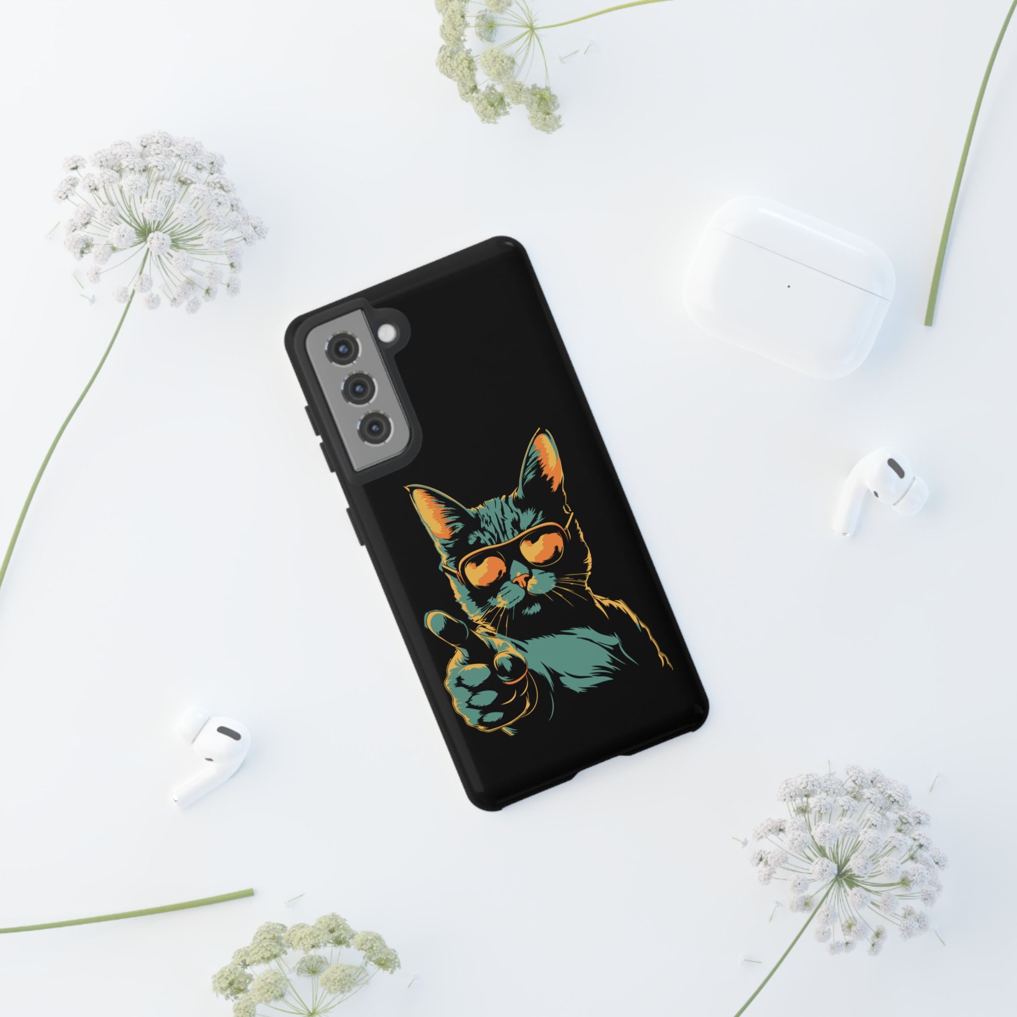 Cool Cat Phone Case, Stylish Phone Cover, Pet Lover Gift, Cute Cat Design, Fun Cat Accessories
