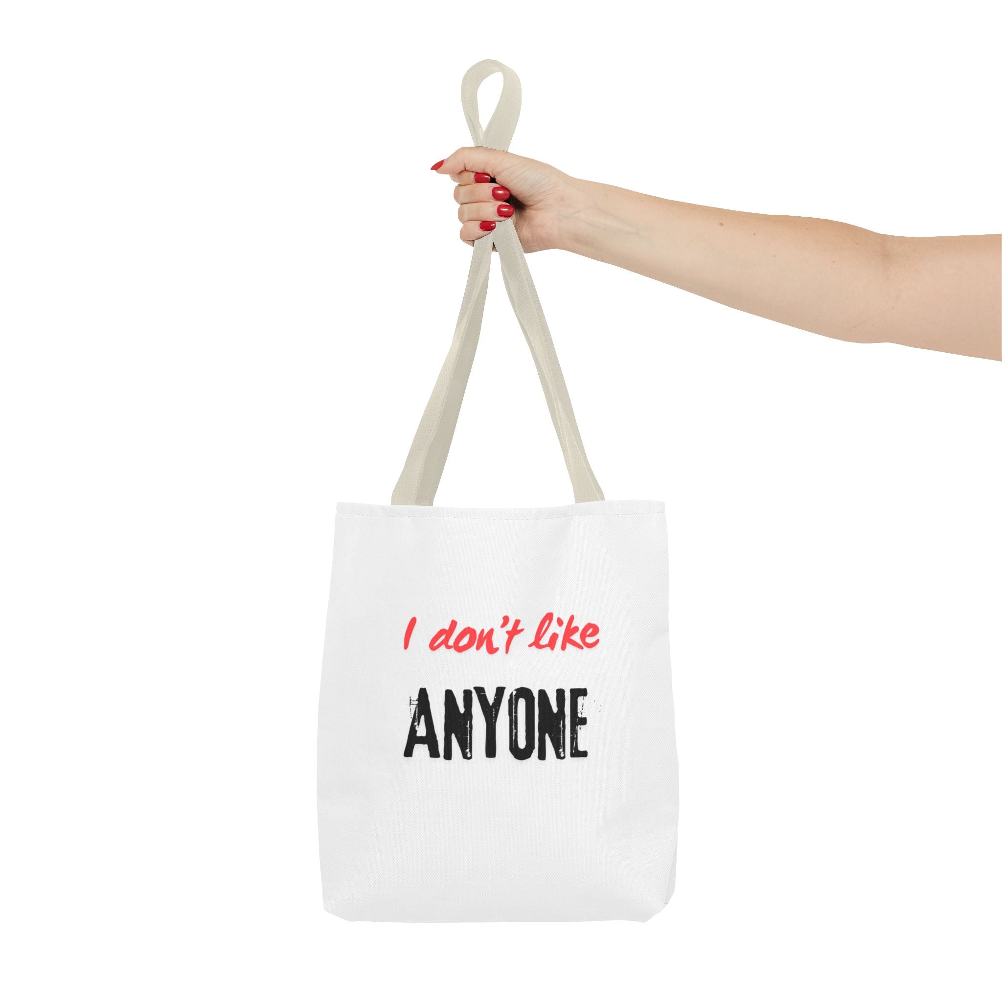 English White "I Like No One" – Anti-Social Tote