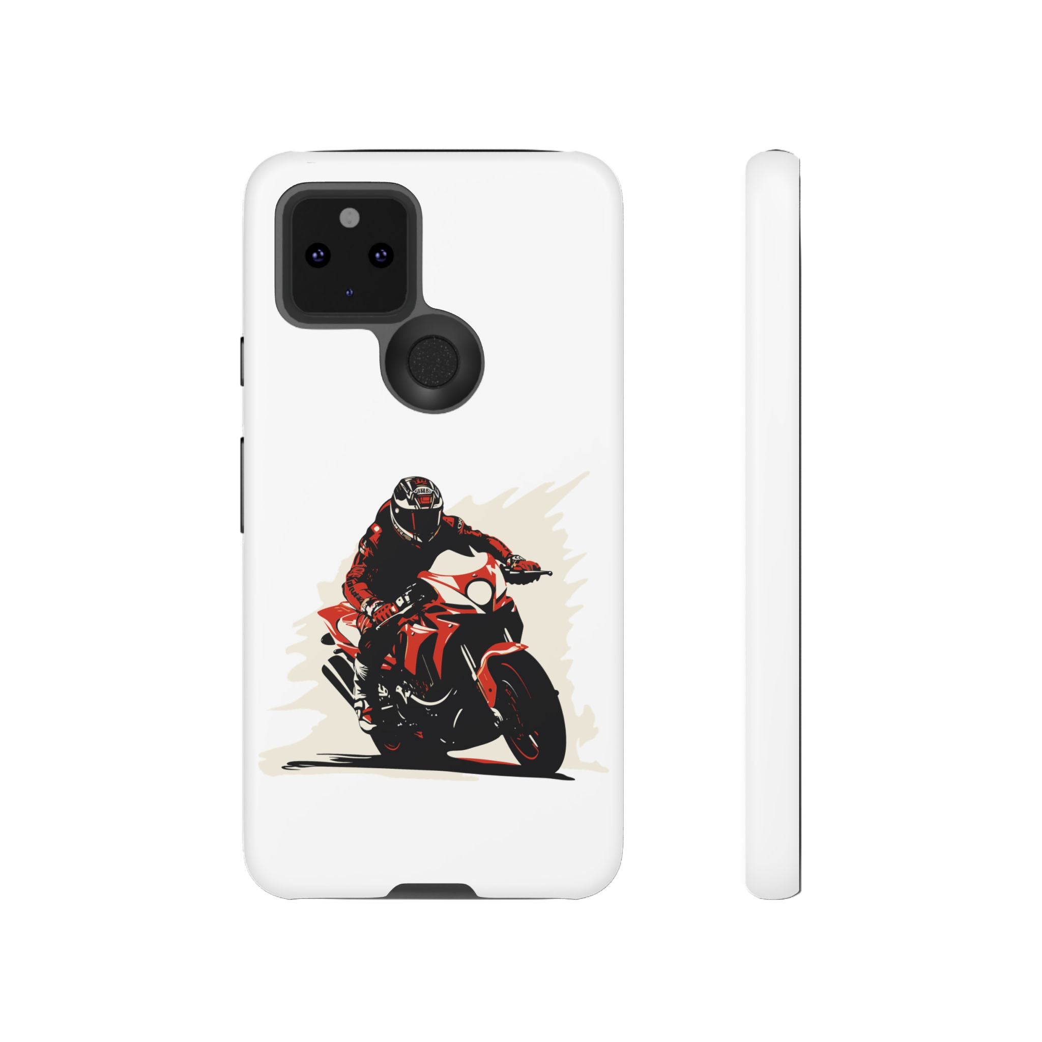 Motorcycle Phone Case, Tough Cases for Riders, Biker Accessory, Gifts for Motorcyclists, Red Bike Design