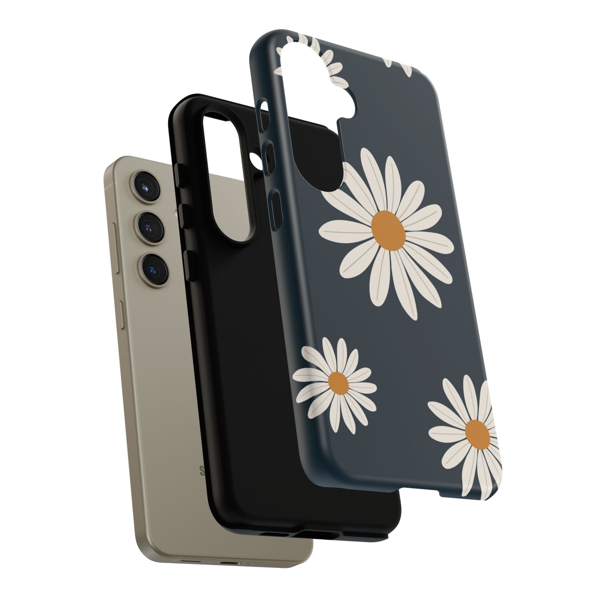 Daisy Phone Case, Floral Phone Cover, Tough Phone Case, Gift for Flower Lovers, Smartphone Accessory, Spring Design