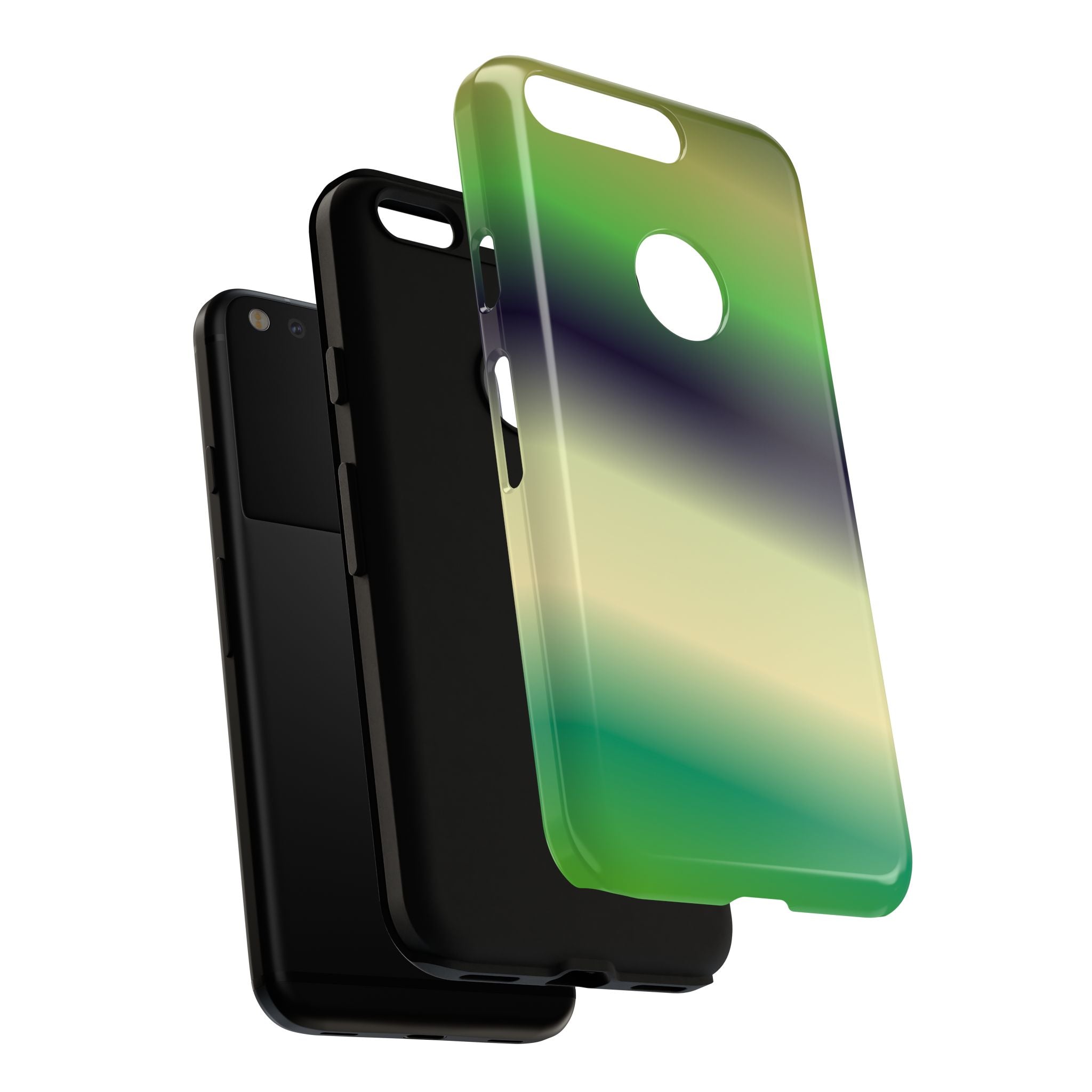 Gradient Phone Case - Tough Cases, Unique Cell Phone Cover, Stylish Tech Accessories, Green and Black Gradient, Perfect Gift