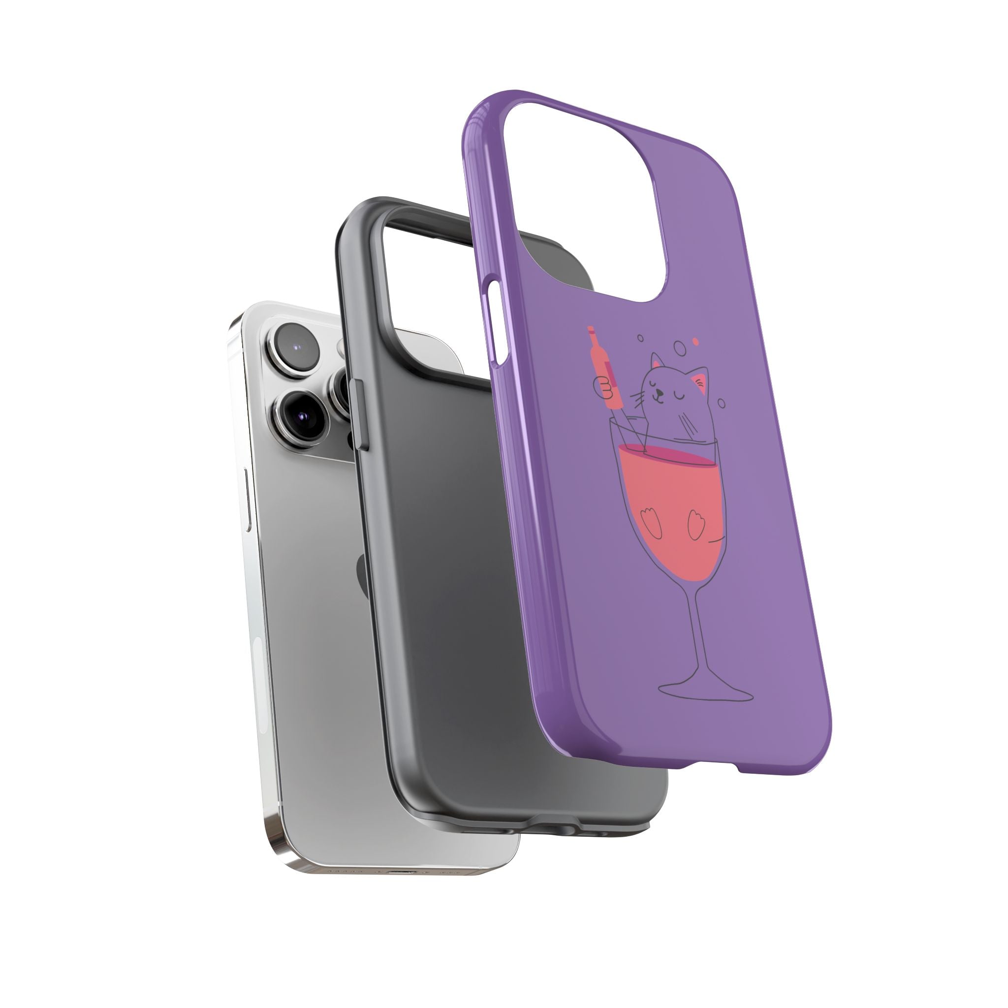 Cute Cat Phone Case, Fun Gift for Cat Lovers, Colorful Phone Cover, Pet Lover Accessory, Unique Cat Themed Case