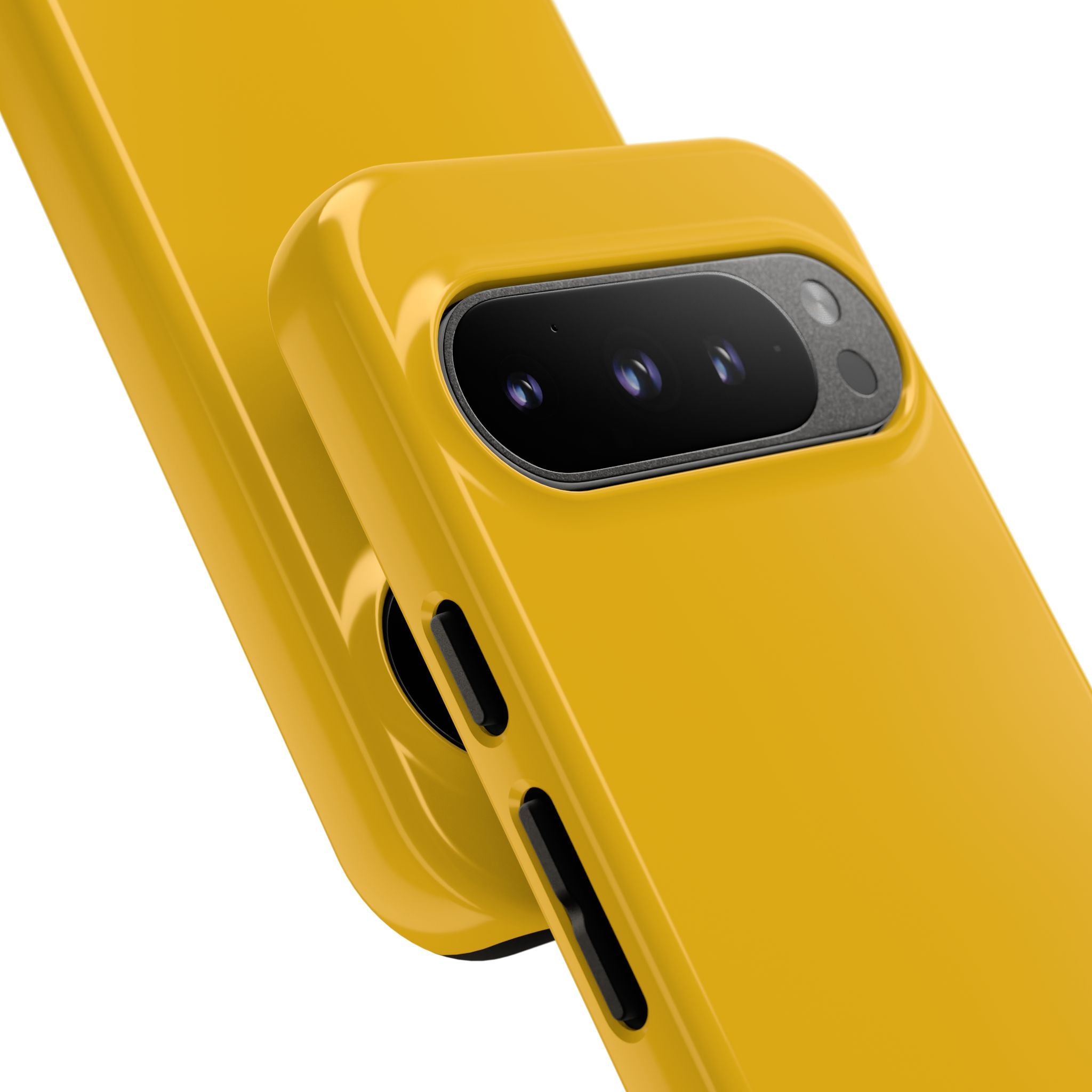 Motorcycle Phone Case, Tough Phone Cover, Gift for Bikers, Durable Tech Accessory, Yellow Motorcycle Design