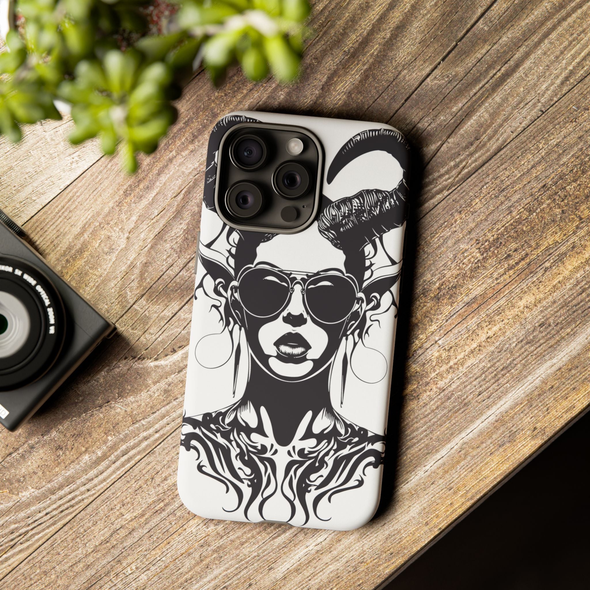 Tough Cases: Stylish Phone Case with Edgy Design, Protective Cover, Gift for Her, Trendy Accessories, Unique Art, Holiday Present