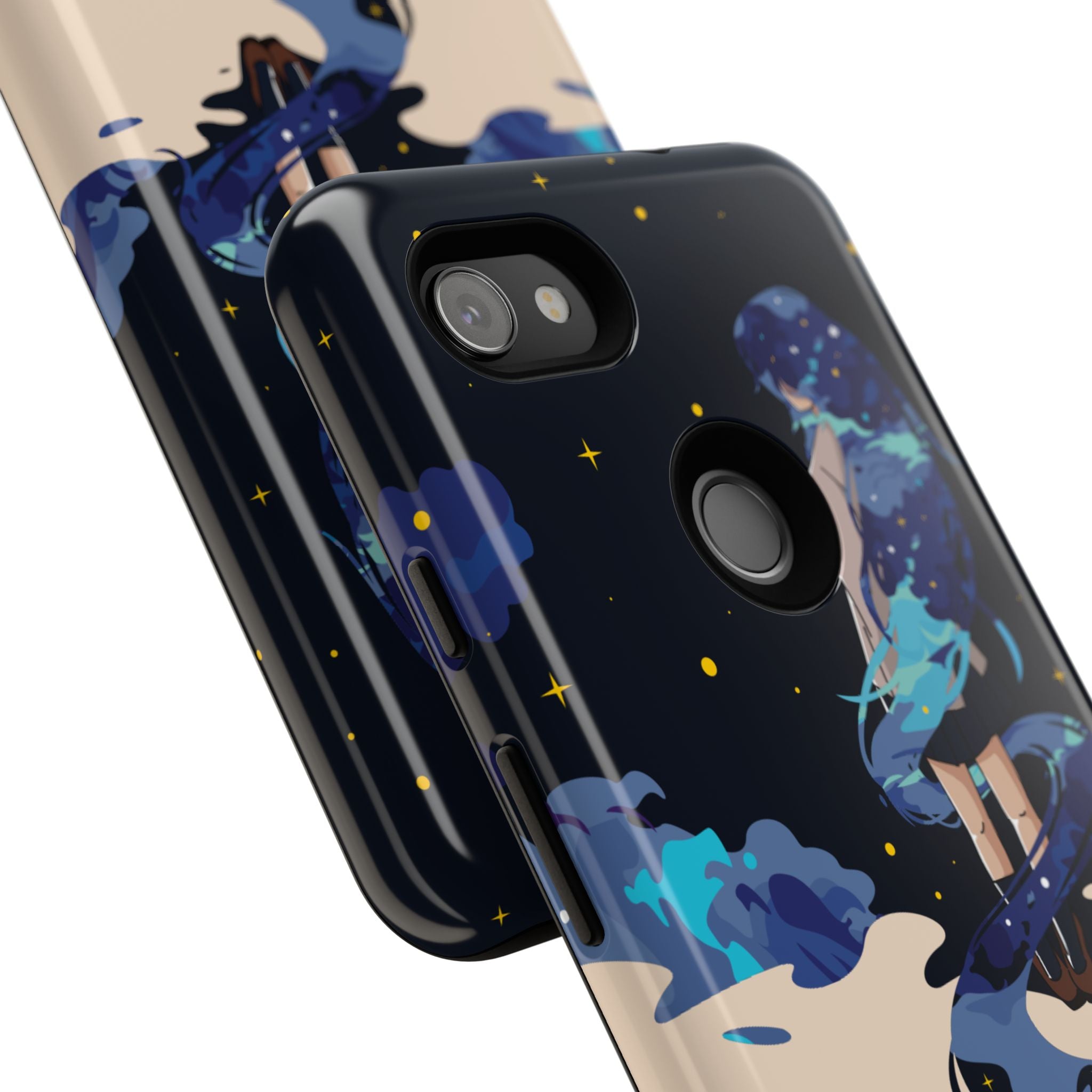 Galaxy-Inspired Phone Case, Celestial Design, Tough Phone Cover, Gift for Space Lovers, Artsy Accessories, Unique Merchandise