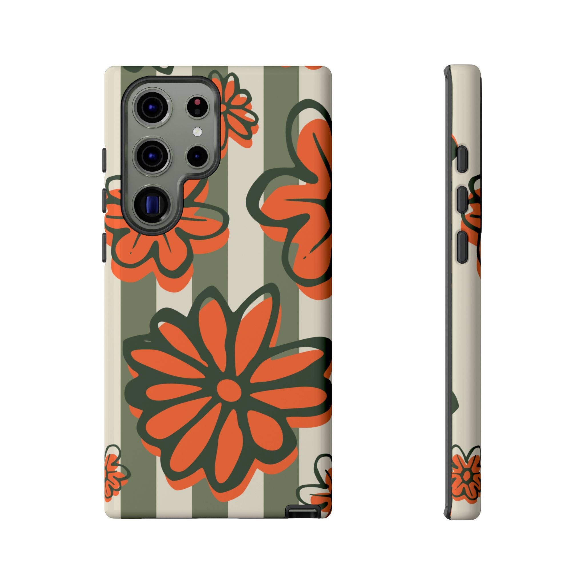 Floral Tough Phone Case - Trendy Protector for Pet Lovers, Super Cute Gift, Floral Design, Stylish Phone Cover, Unique Accessory