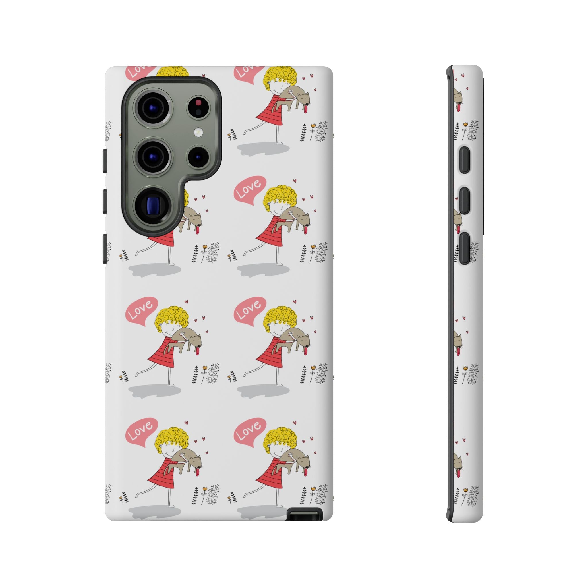 Love-Themed Phone Case | Cute Pet Lover Accessory, Perfect Gift for Birthdays, Anniversaries, Animal Lovers, Valentine's Day