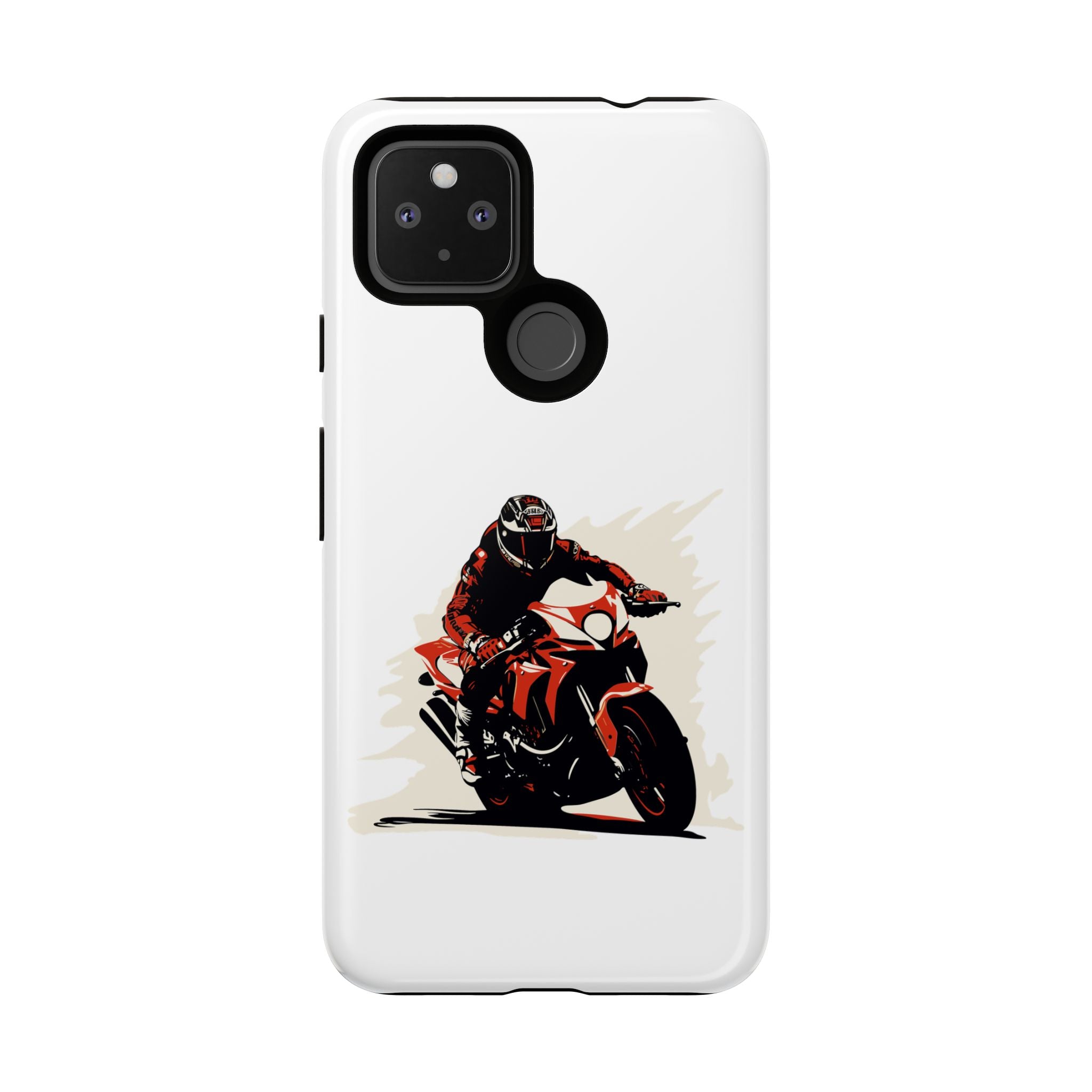 Motorcycle Phone Case, Tough Cases for Riders, Biker Accessory, Gifts for Motorcyclists, Red Bike Design