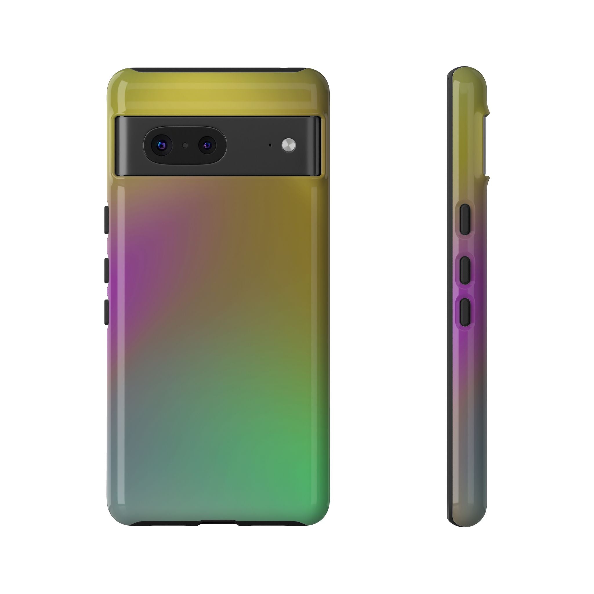 Vibrant Phone Case, Tough Cases, Colorful Phone Cover, Durable Mobile Case, Yellow Green Gradient Design