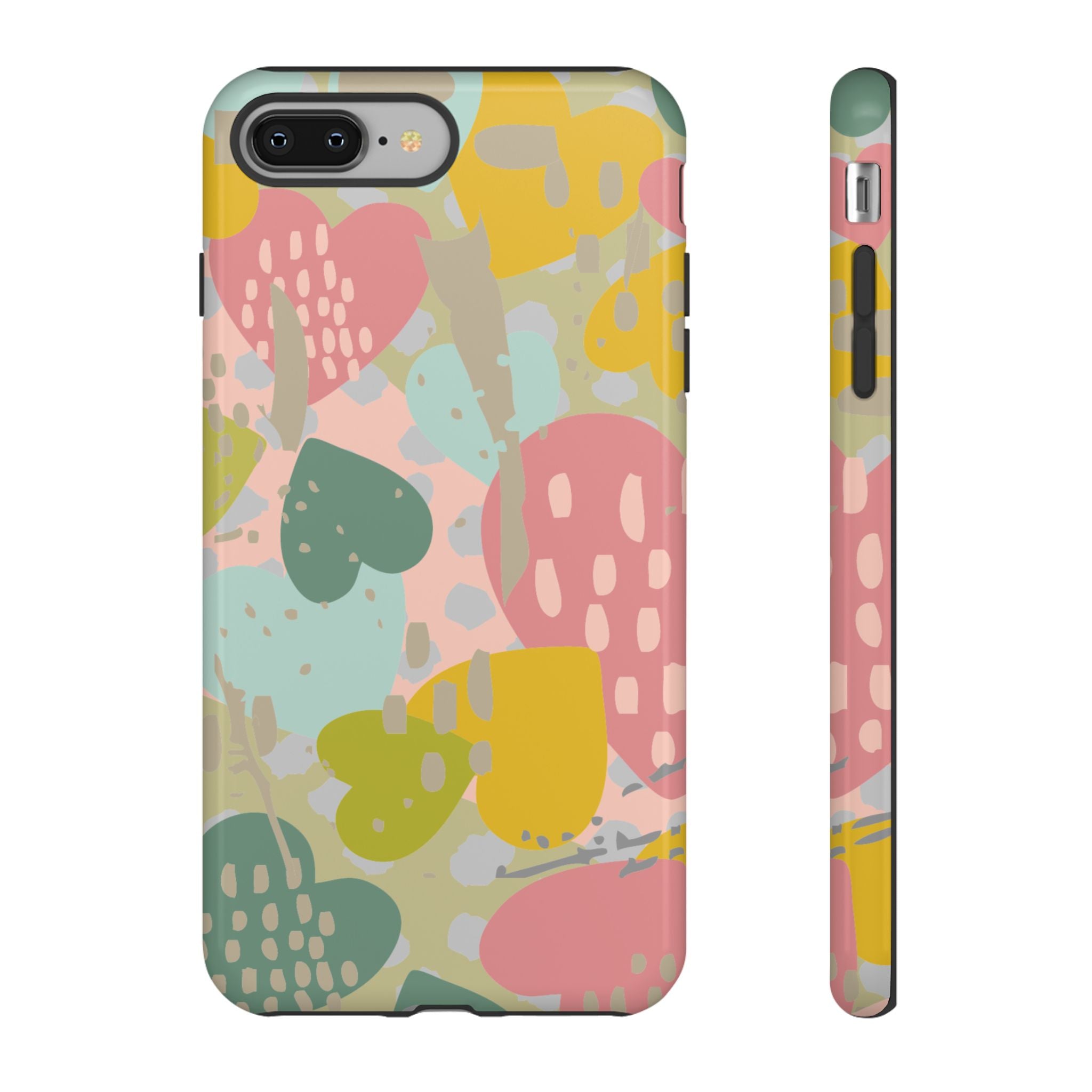 Colorful Heart Phone Case, Tough Cases for Women, Cute Phone Accessories, Gift for Her, Trends for Teens, Valentine's Day Gift