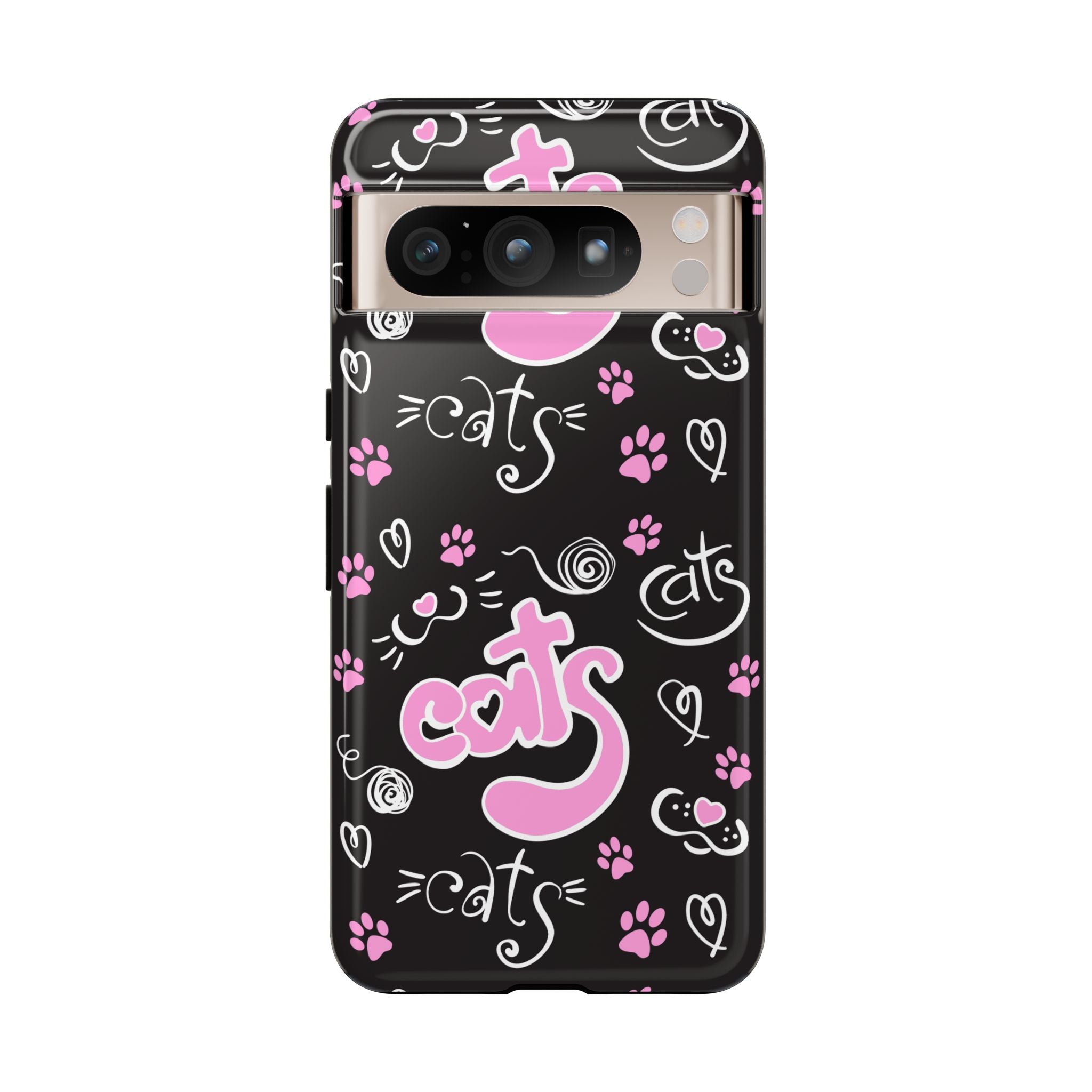 Cute Cat Print Phone Cases, Tough Cases for Cat Lovers, Pet Phone Cover, Gift for Cat Moms, Stylish Phone Accessories