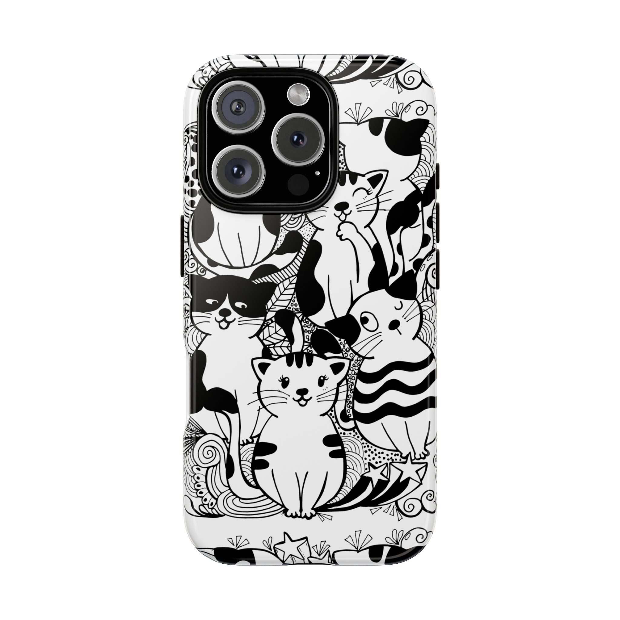 Cat-Themed Phone Case, Cute Cat Art, Pet Lover Gift, Birthday Present, Unique Cat Decor, Fun Tech Accessories, Animal Lover Case