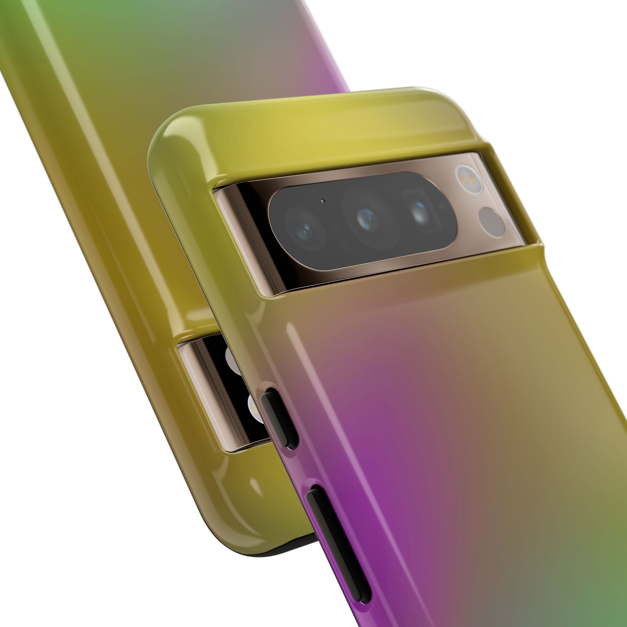 Vibrant Phone Case, Tough Cases, Colorful Phone Cover, Durable Mobile Case, Yellow Green Gradient Design