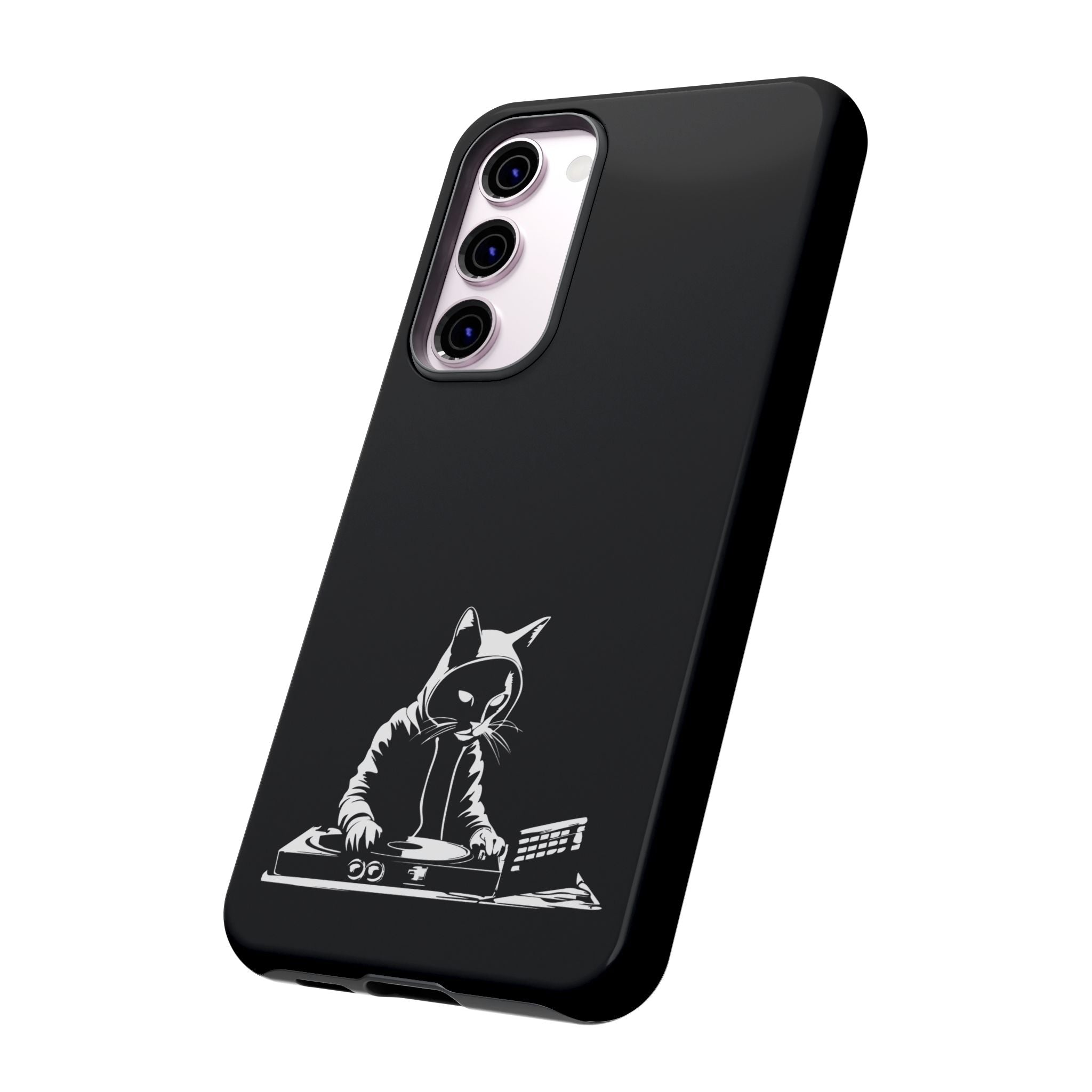 Cat DJ Phone Case | Stylish Tough Cases for Music Lovers, Gift for Cat Owners, Unique Phone Accessory, Cool Tech Gear