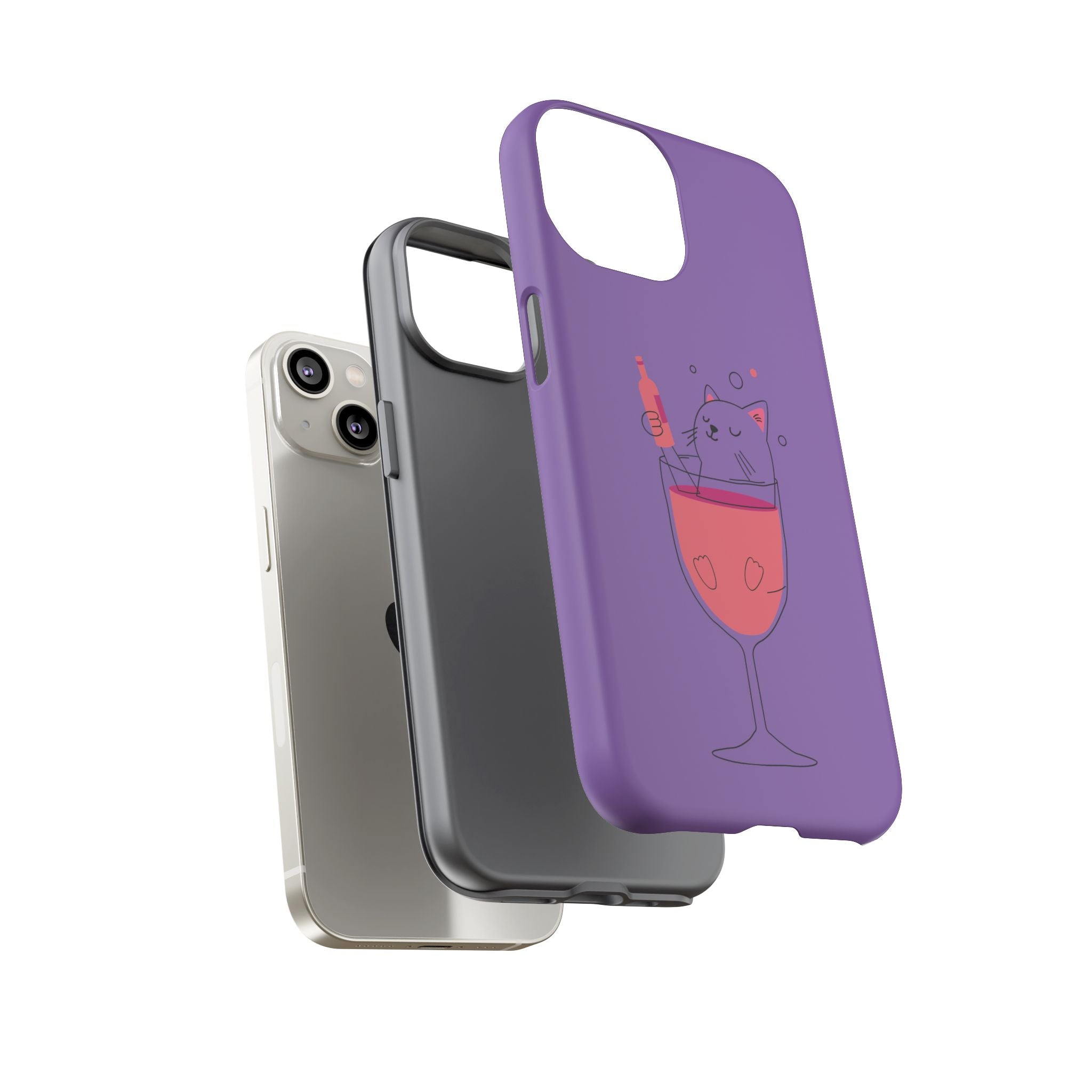 Cute Cat Phone Case, Fun Gift for Cat Lovers, Colorful Phone Cover, Pet Lover Accessory, Unique Cat Themed Case