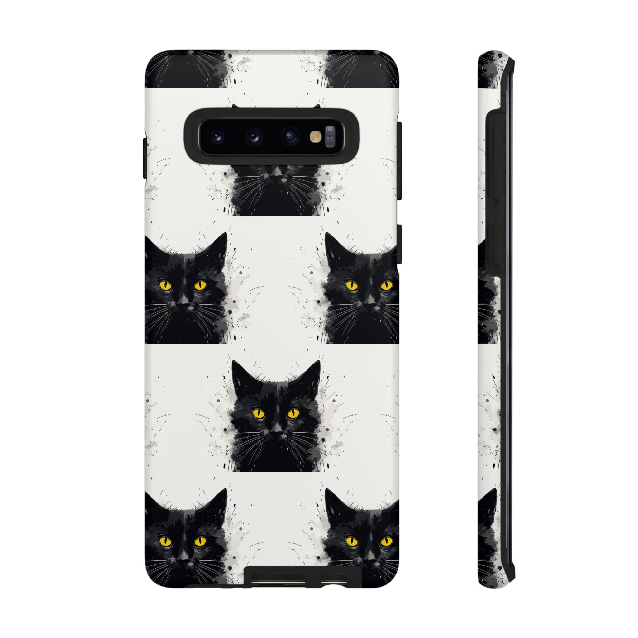 Black Cat Phone Case, Tough Cases, Cat Lover Gift, Unique Design, Halloween, Animal Accessories, Custom Phone Cover