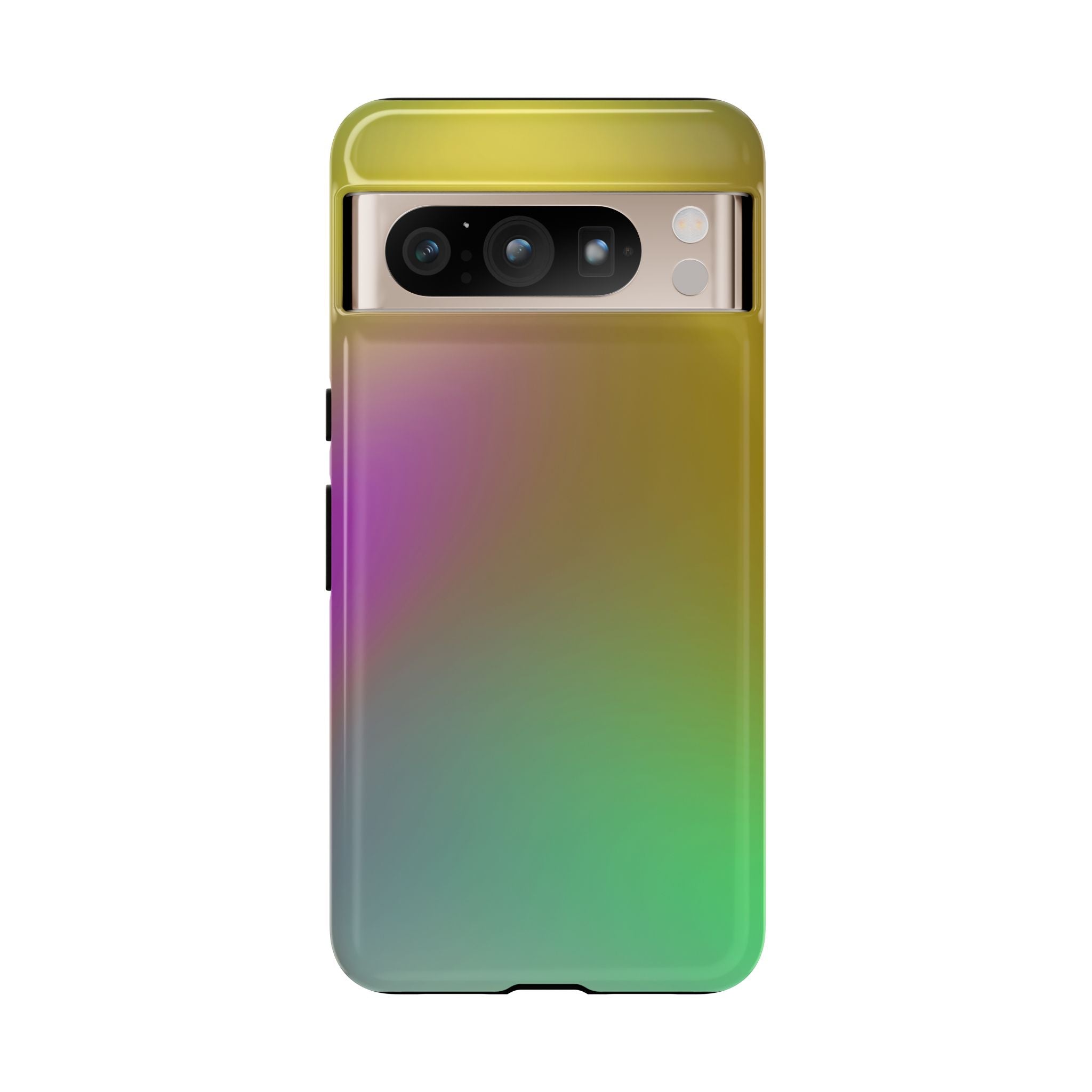 Vibrant Phone Case, Tough Cases, Colorful Phone Cover, Durable Mobile Case, Yellow Green Gradient Design