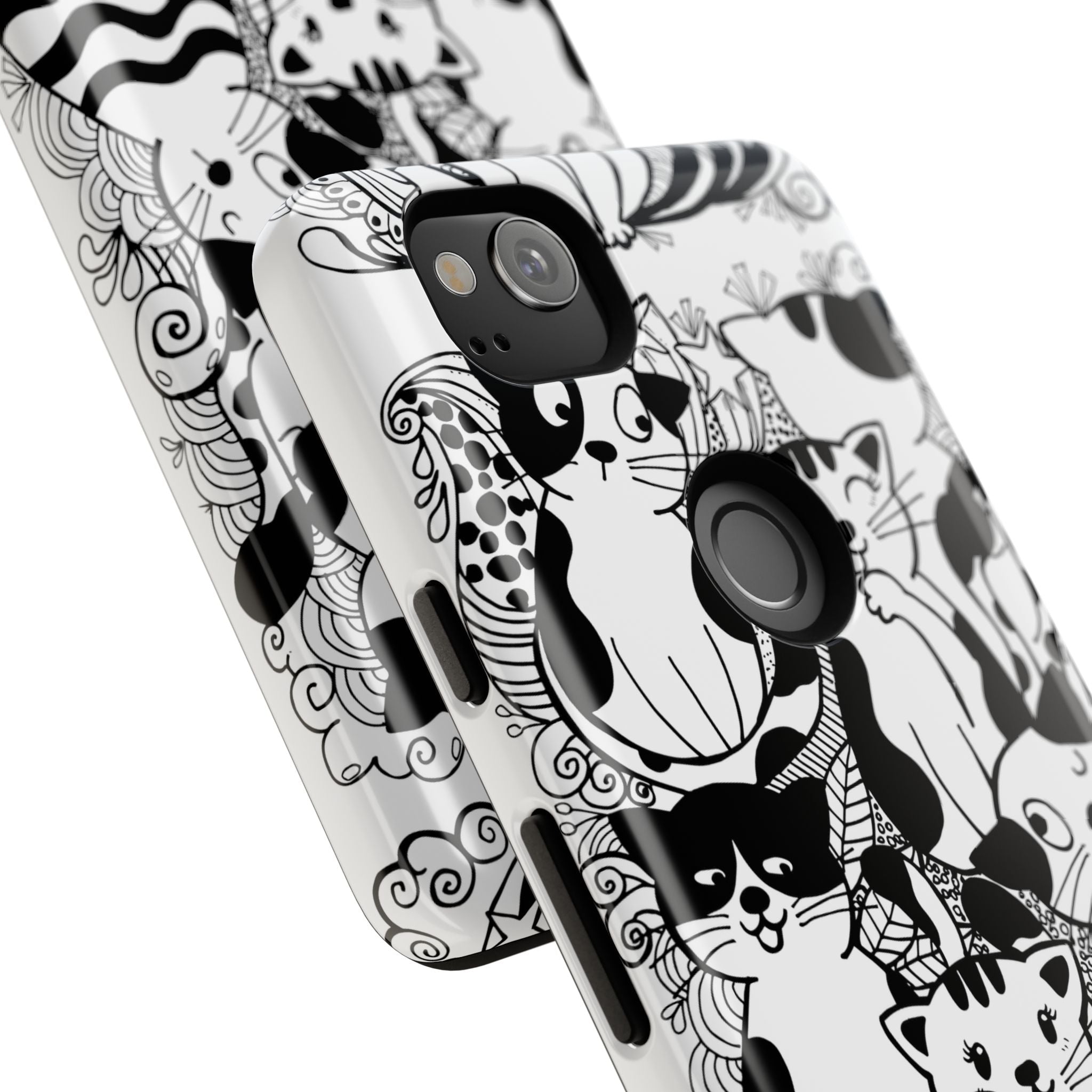 Cat-Themed Phone Case, Cute Cat Art, Pet Lover Gift, Birthday Present, Unique Cat Decor, Fun Tech Accessories, Animal Lover Case