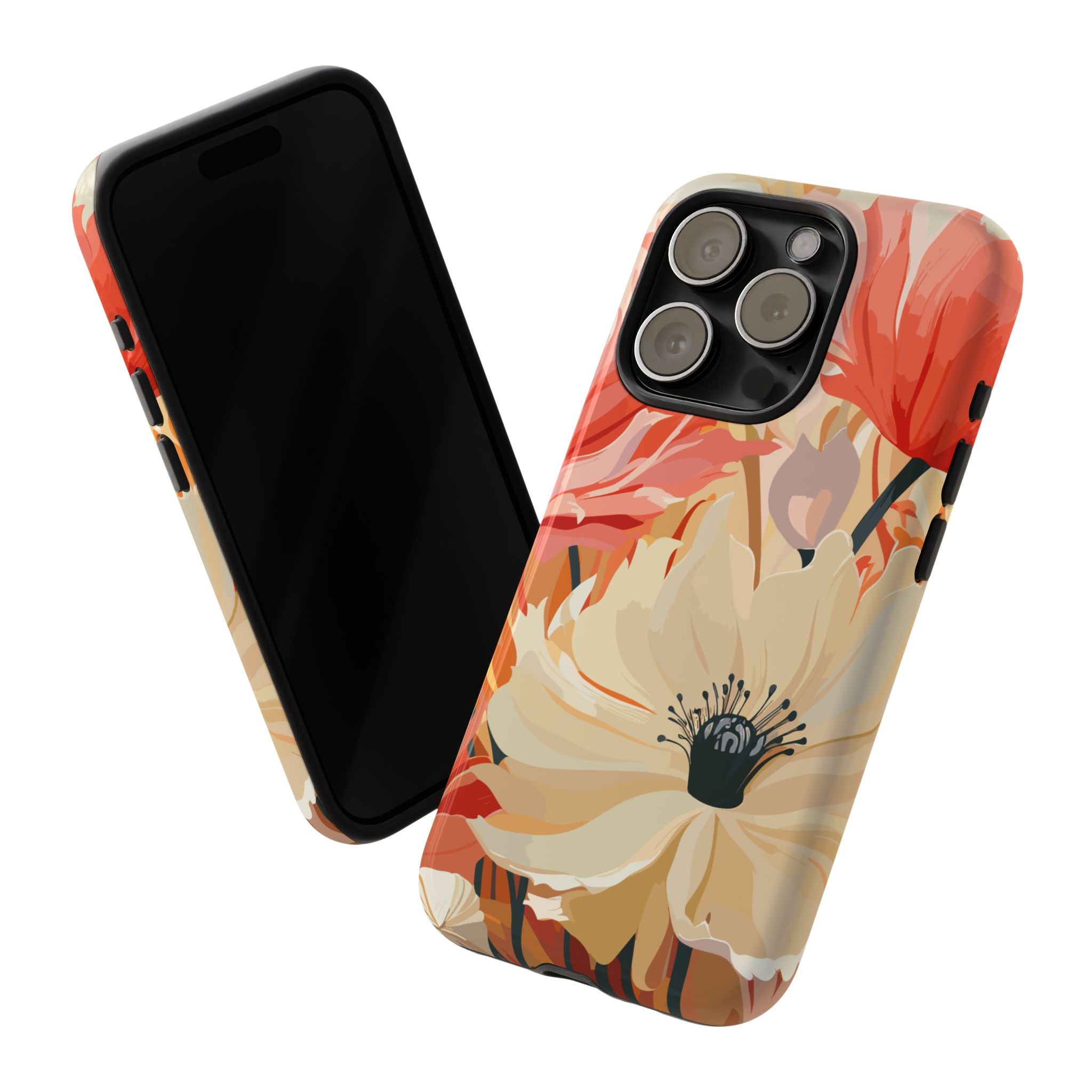 Floral Phone Case, Tough Protective Cover for Floral Lovers, Perfect Gift for Friends, Spring Celebration, Art Lovers Gift