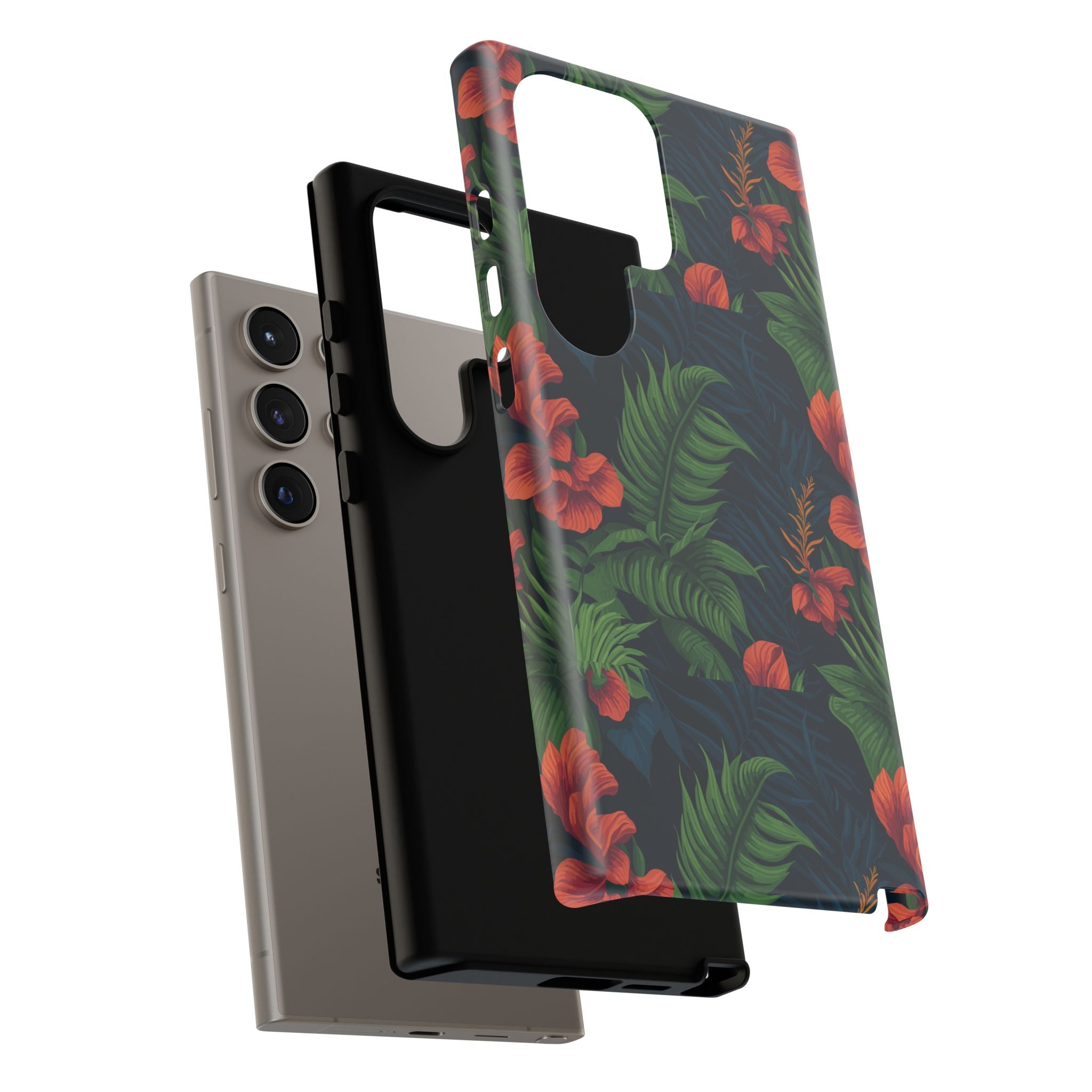 Tropical Phone Case with Floral Design, Eco-Friendly Protection for Summer Vibes, Ideal Gift for Nature Lovers, Vibrant Background